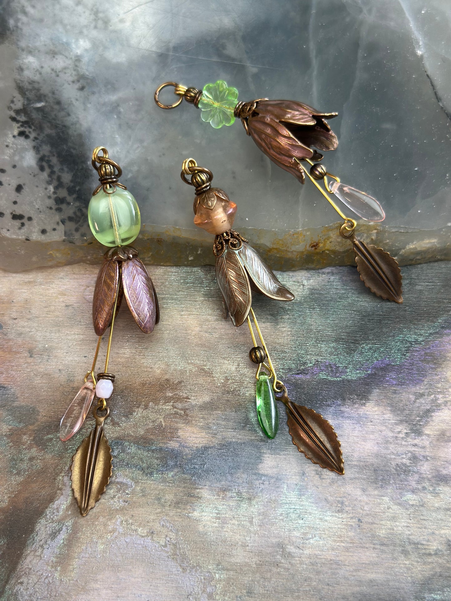 Wildflower Trinity 3pc Pendant Kit - Vintaj Design - 4/9/2025