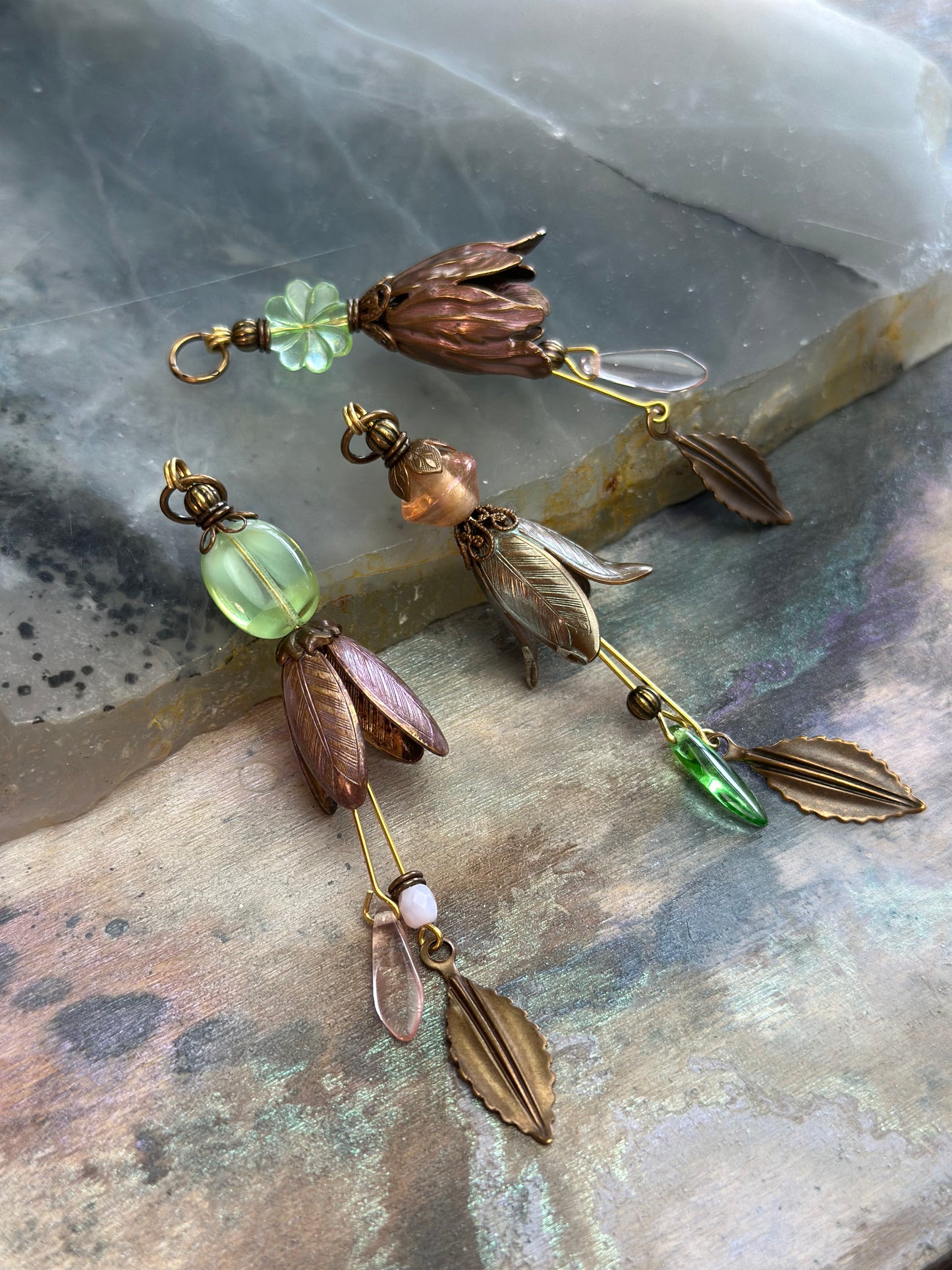 Wildflower Trinity 3pc Pendant Kit - Vintaj Design - 4/9/2025