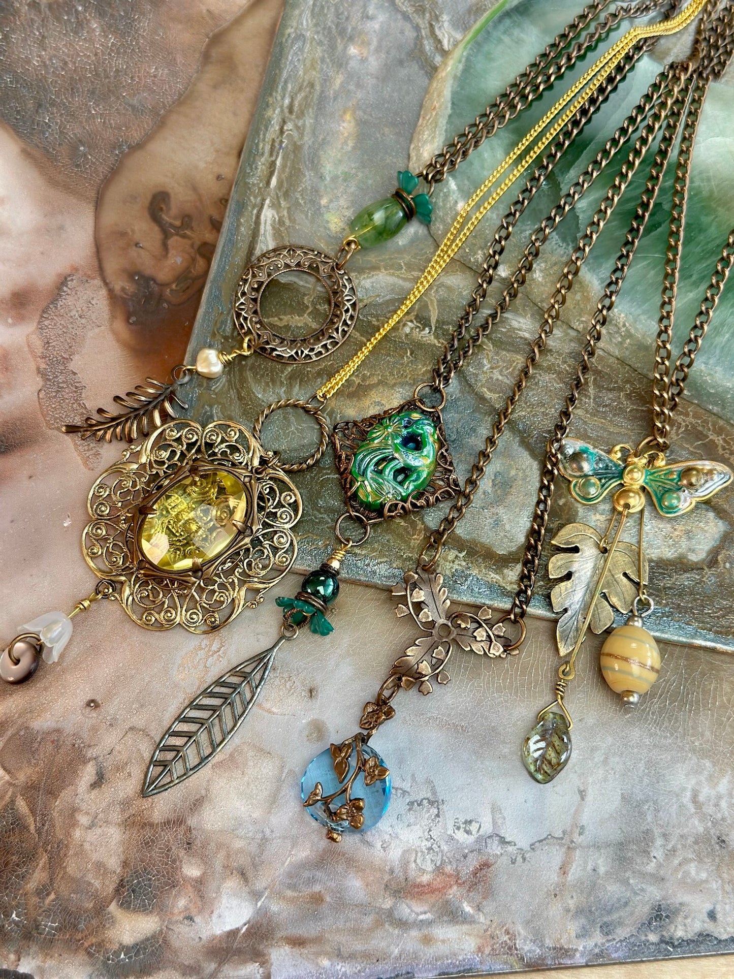 Fab 5 - White Lotus - ALL 5 Complete Necklace Kits - Vintaj Design - 4/30/2025 - Vintaj Live Shop