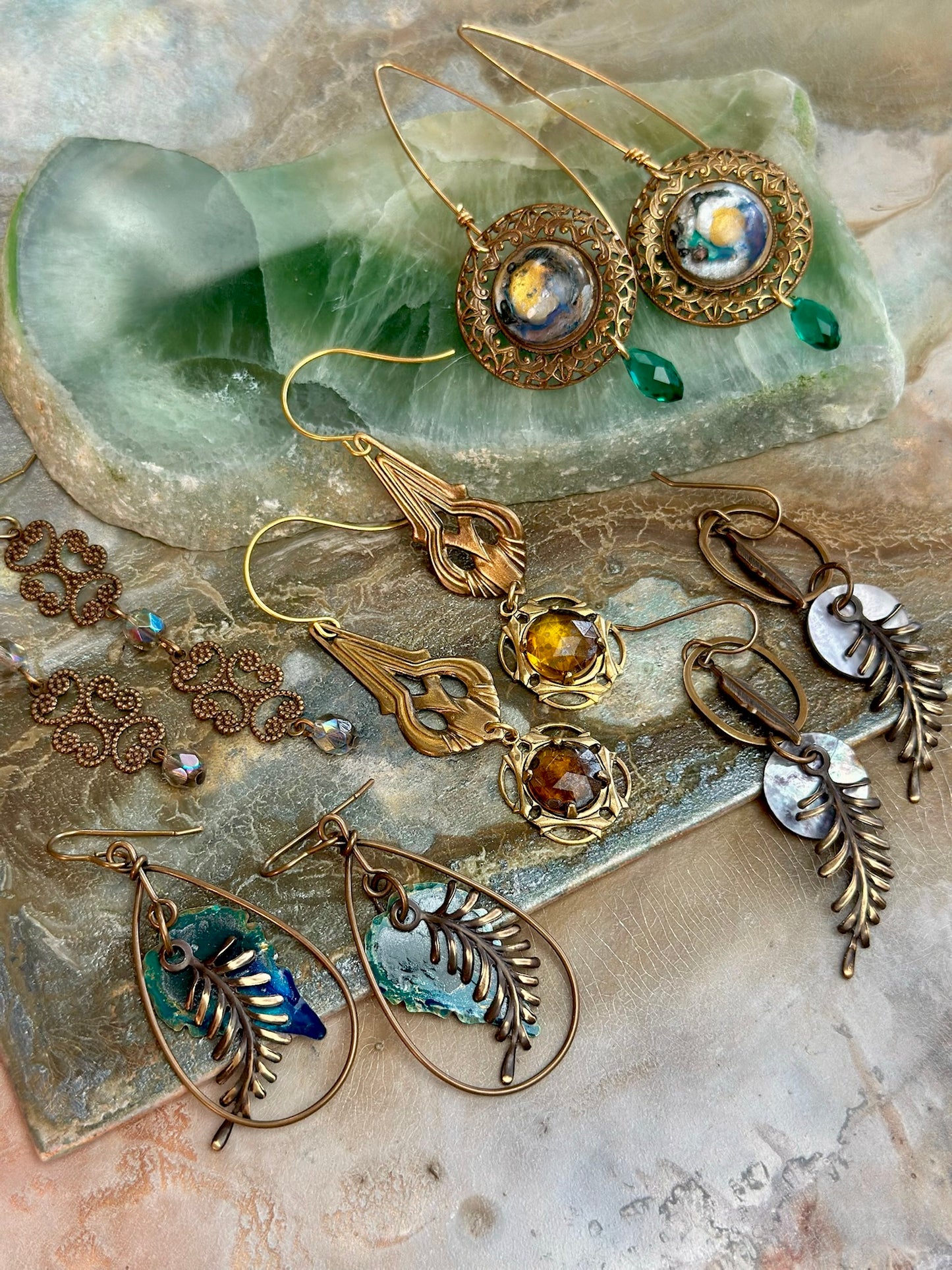 Fab 5 - White Lotus - ALL 5 Complete Earrings Kits - Vintaj Design - 4/30/2025 - Vintaj Live Shop