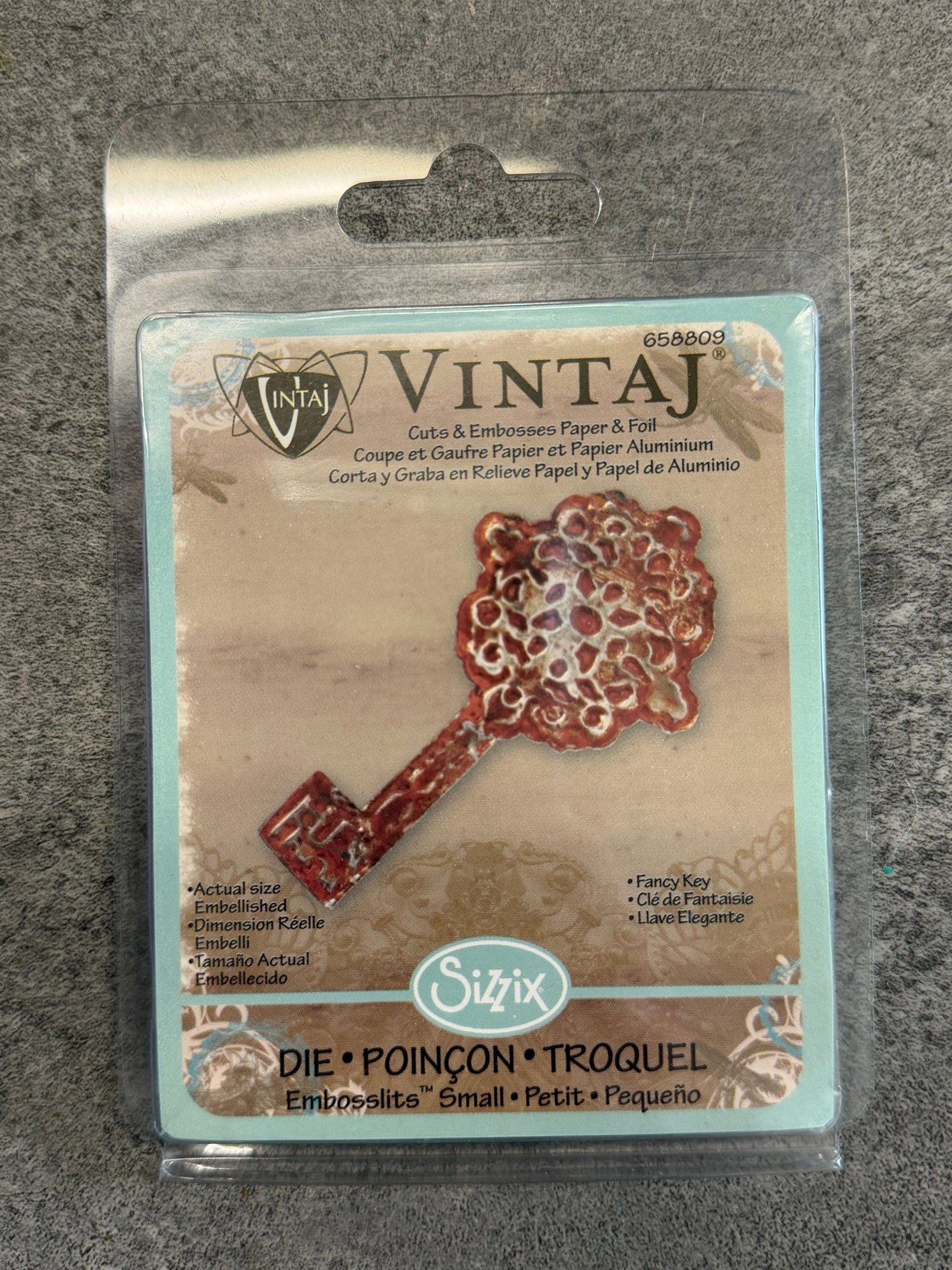 Deco Embosslits Die, Fancy Key - 1pc - Vintaj Live Shop