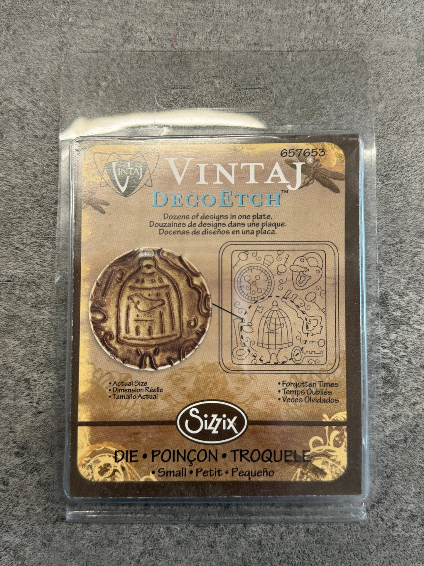 Deco Etch, Forgotten Times - 1pc - Vintaj Live Shop