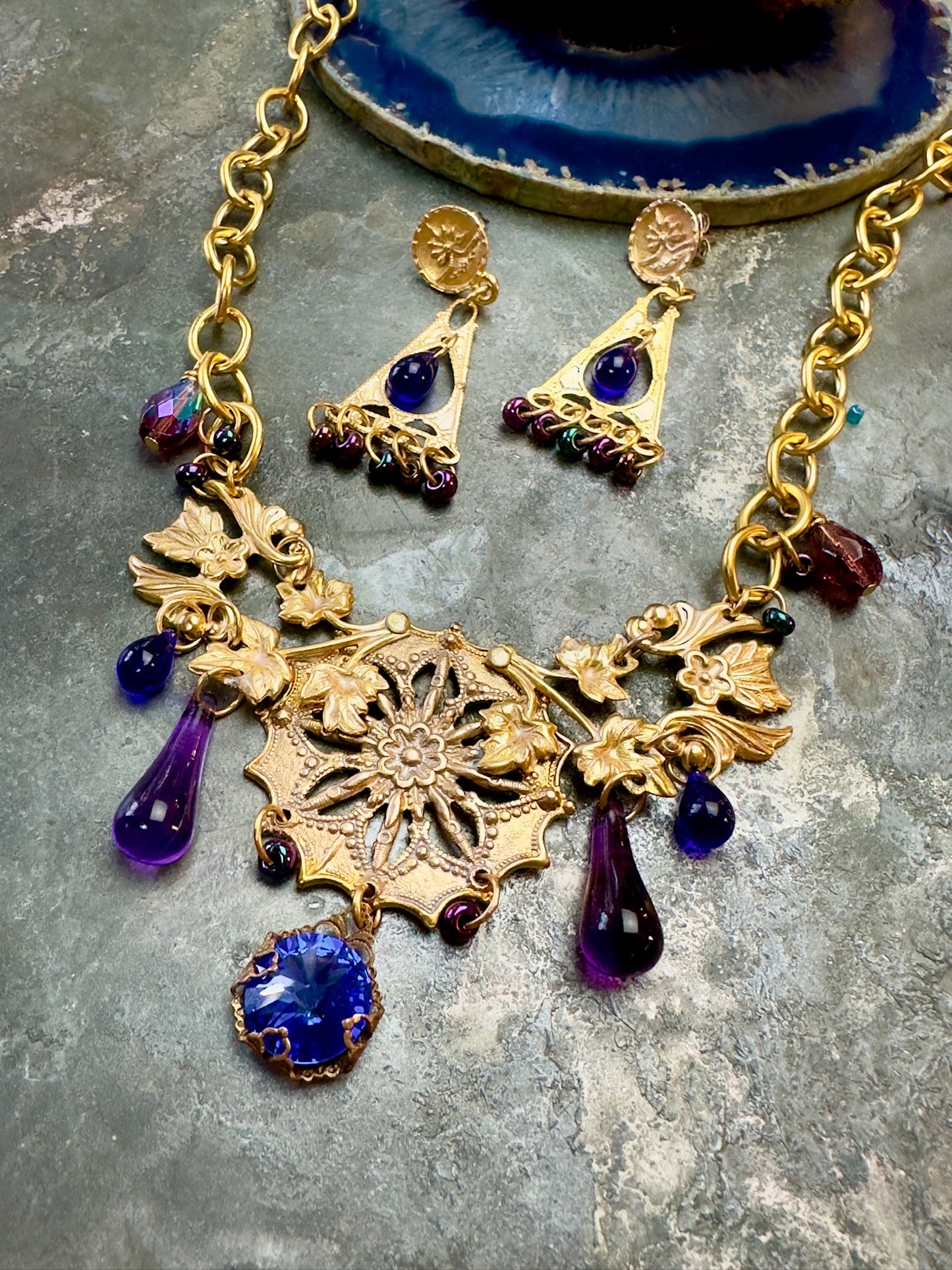 Lyra Descending Necklace Earring Kit - Vintaj Design - 1/15/25