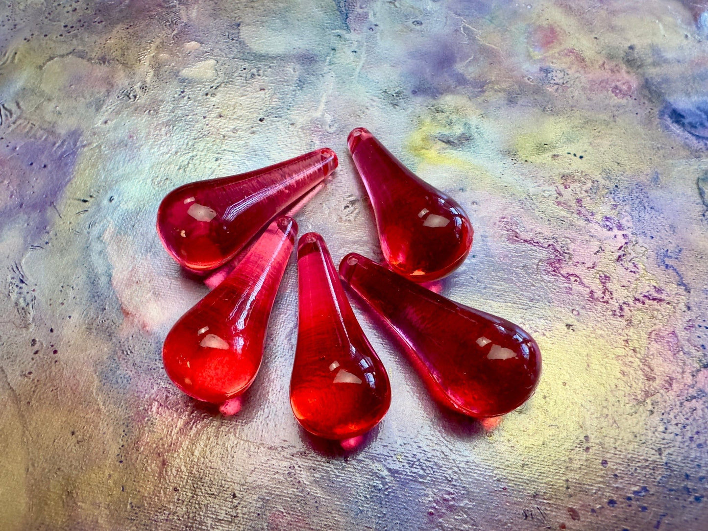 5 pcs, 35mm Coral Lucite Drop - BULK UP - Vintaj Design - 1/22/25 - Vintaj Live Shop