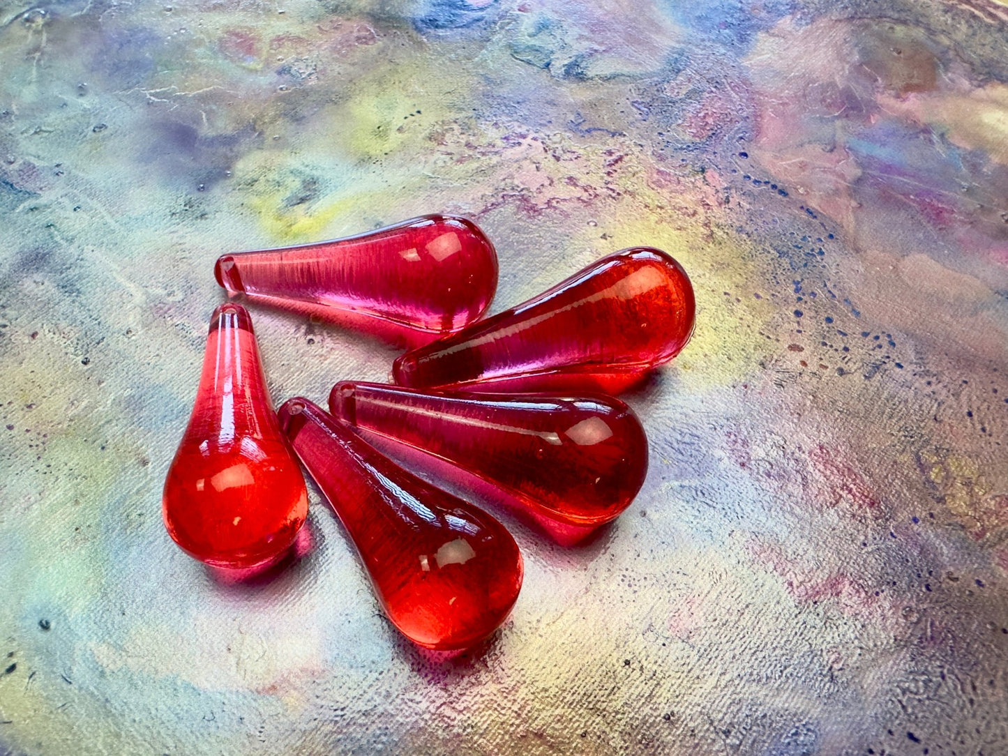5 pcs, 35mm Coral Lucite Drop - BULK UP - Vintaj Design - 1/22/25 - Vintaj Live Shop