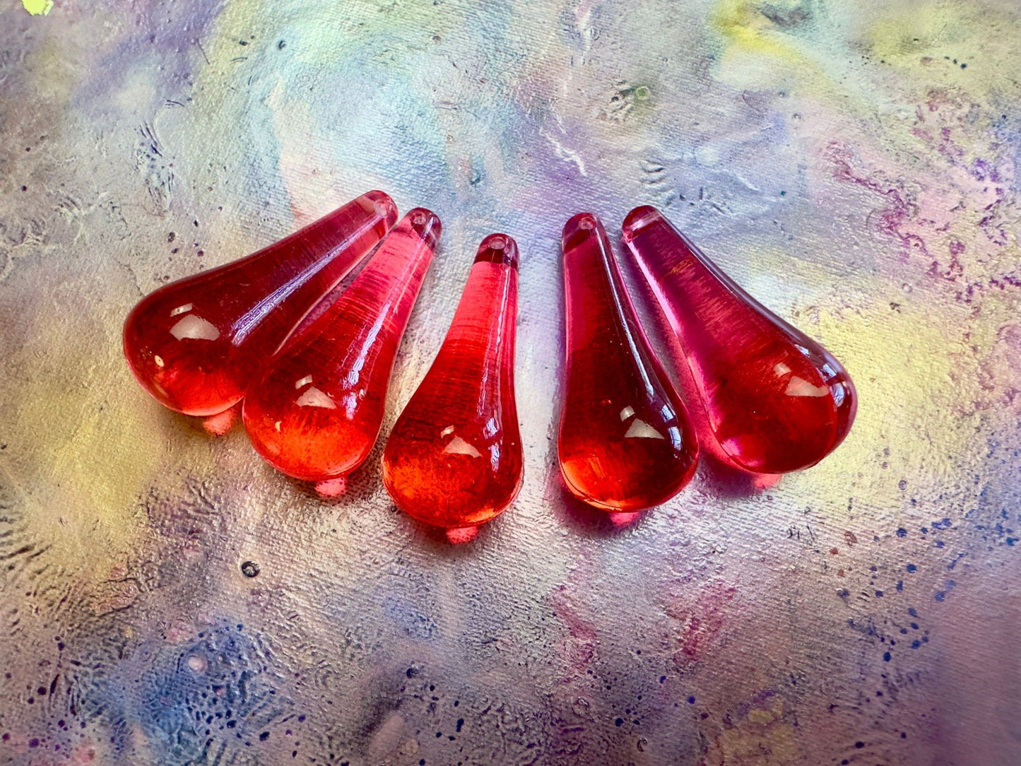 5 pcs, 35mm Coral Lucite Drop - BULK UP - Vintaj Design - 1/22/25 - Vintaj Live Shop