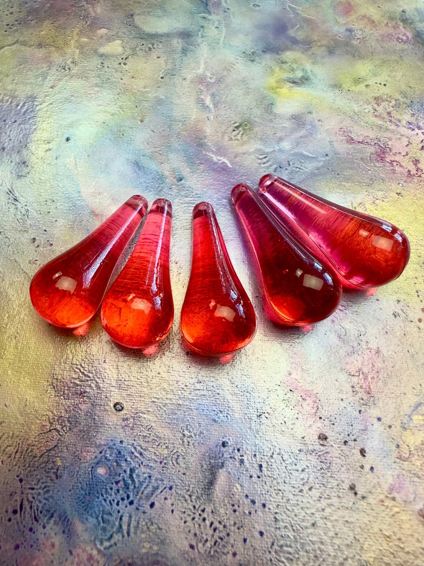 5 pcs, 35mm Coral Lucite Drop - BULK UP - Vintaj Design - 1/22/25 - Vintaj Live Shop