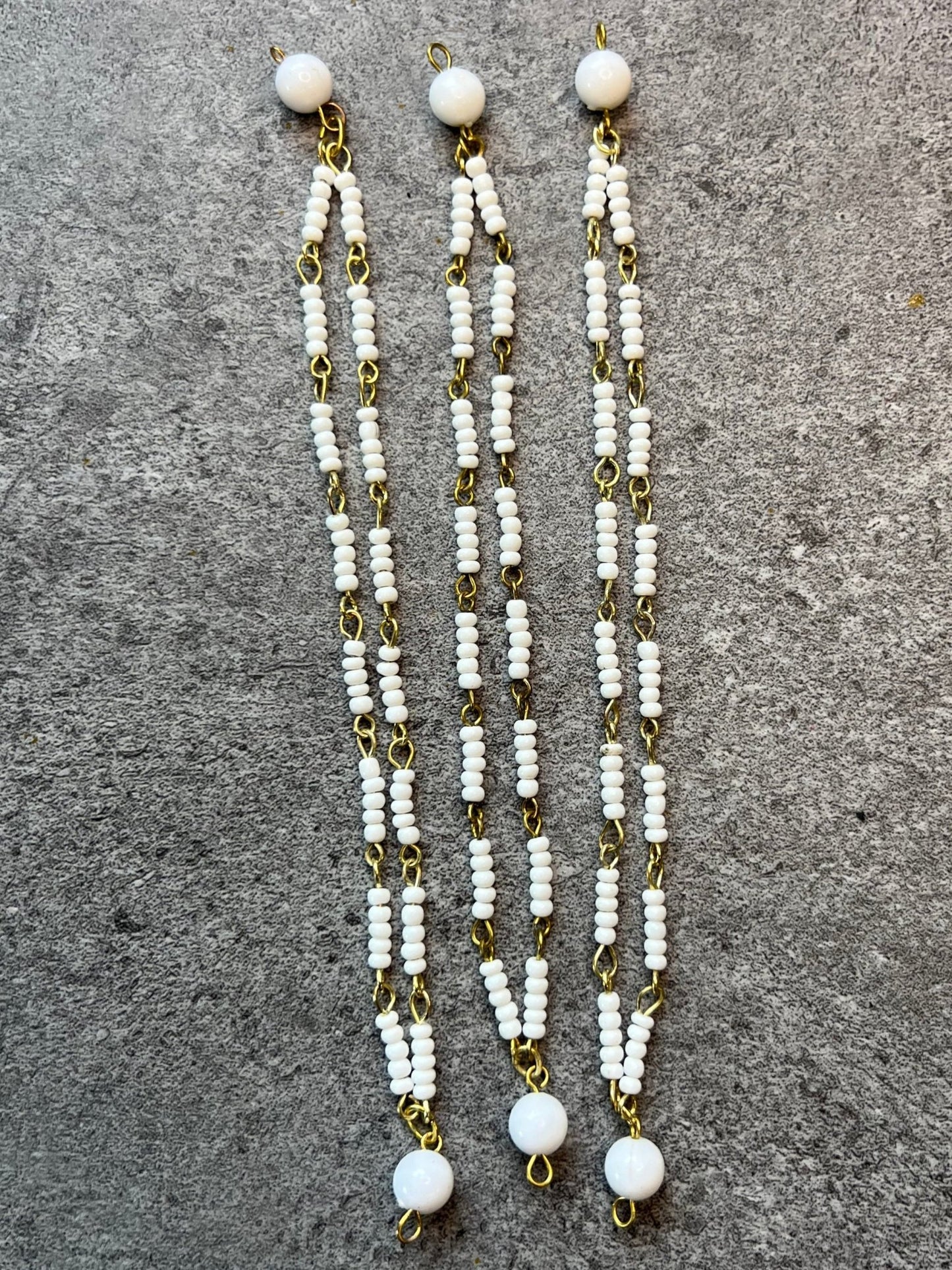 Chain Pack - White Beaded - 4pcs - Vintaj Live Shop