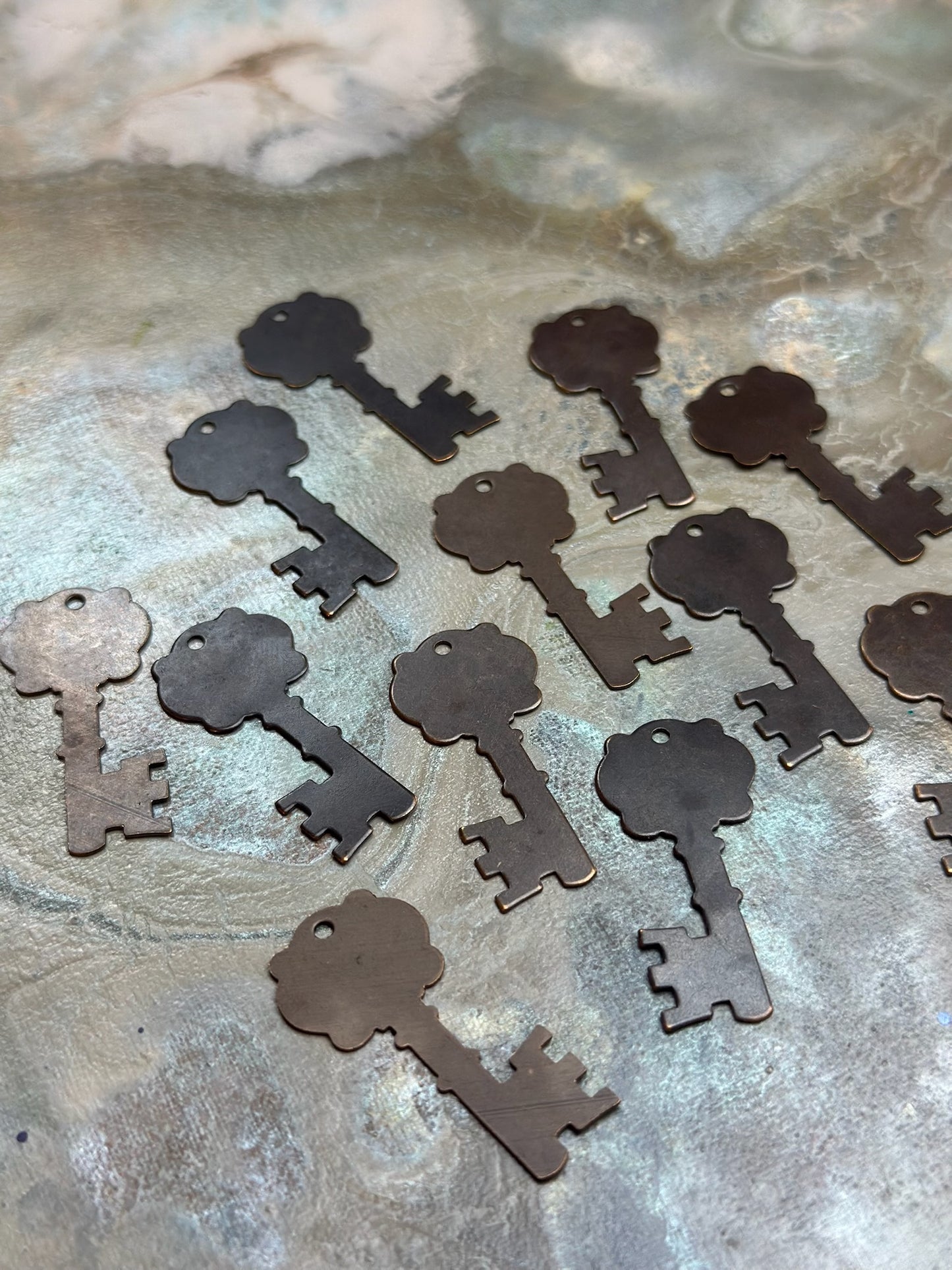12 Pcs Fancy Key - BULK UP - Vintaj Design - 1/8/25