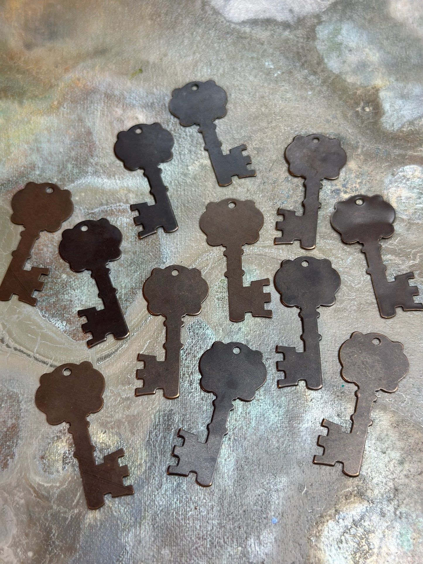 12 Pcs Fancy Key - BULK UP - Vintaj Design - 1/8/25