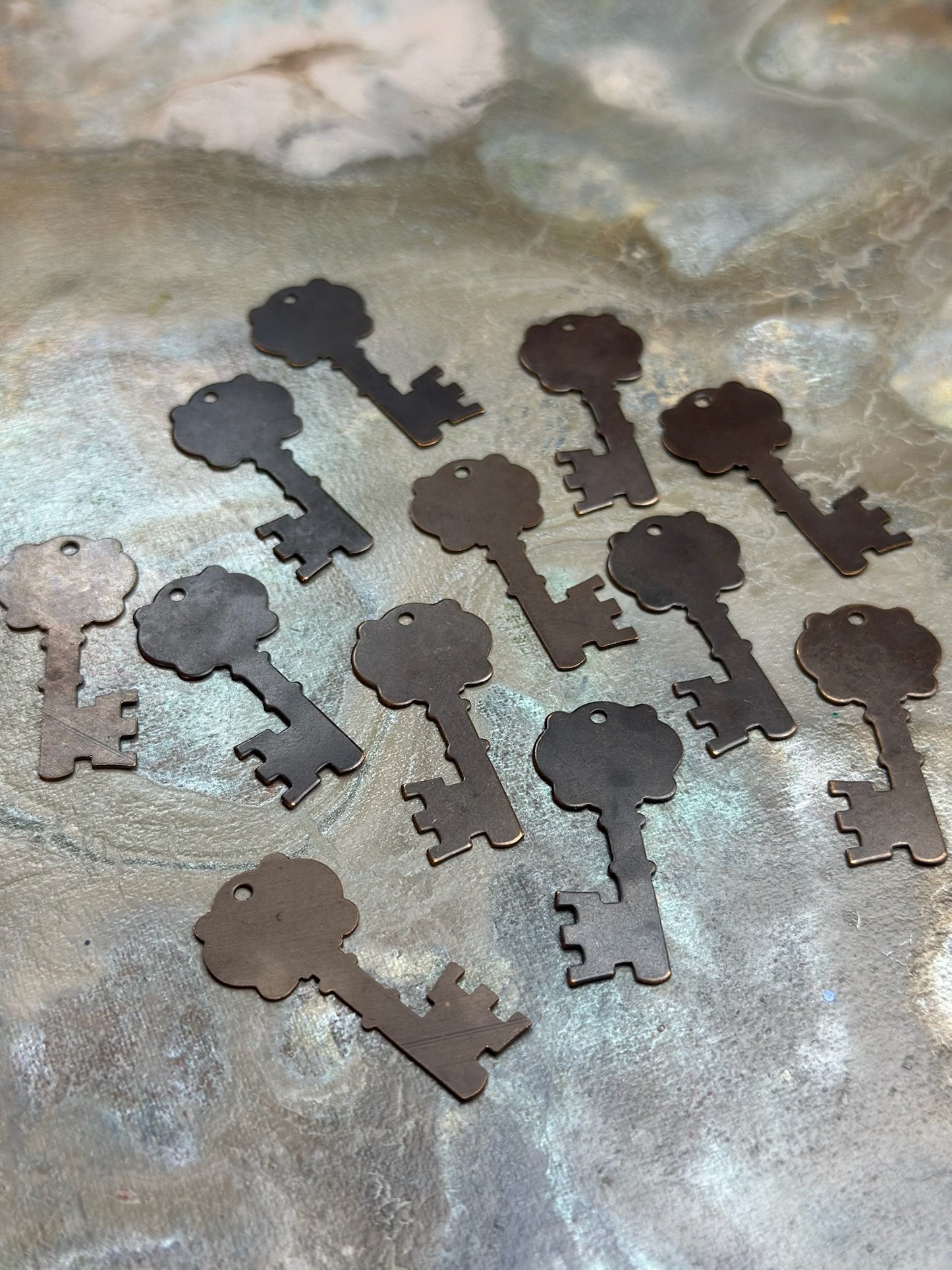 12 Pcs Fancy Key - BULK UP - Vintaj Design - 1/8/25