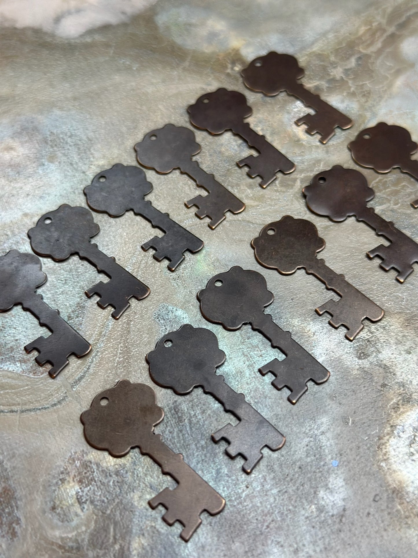 12 Pcs Fancy Key - BULK UP - Vintaj Design - 1/8/25