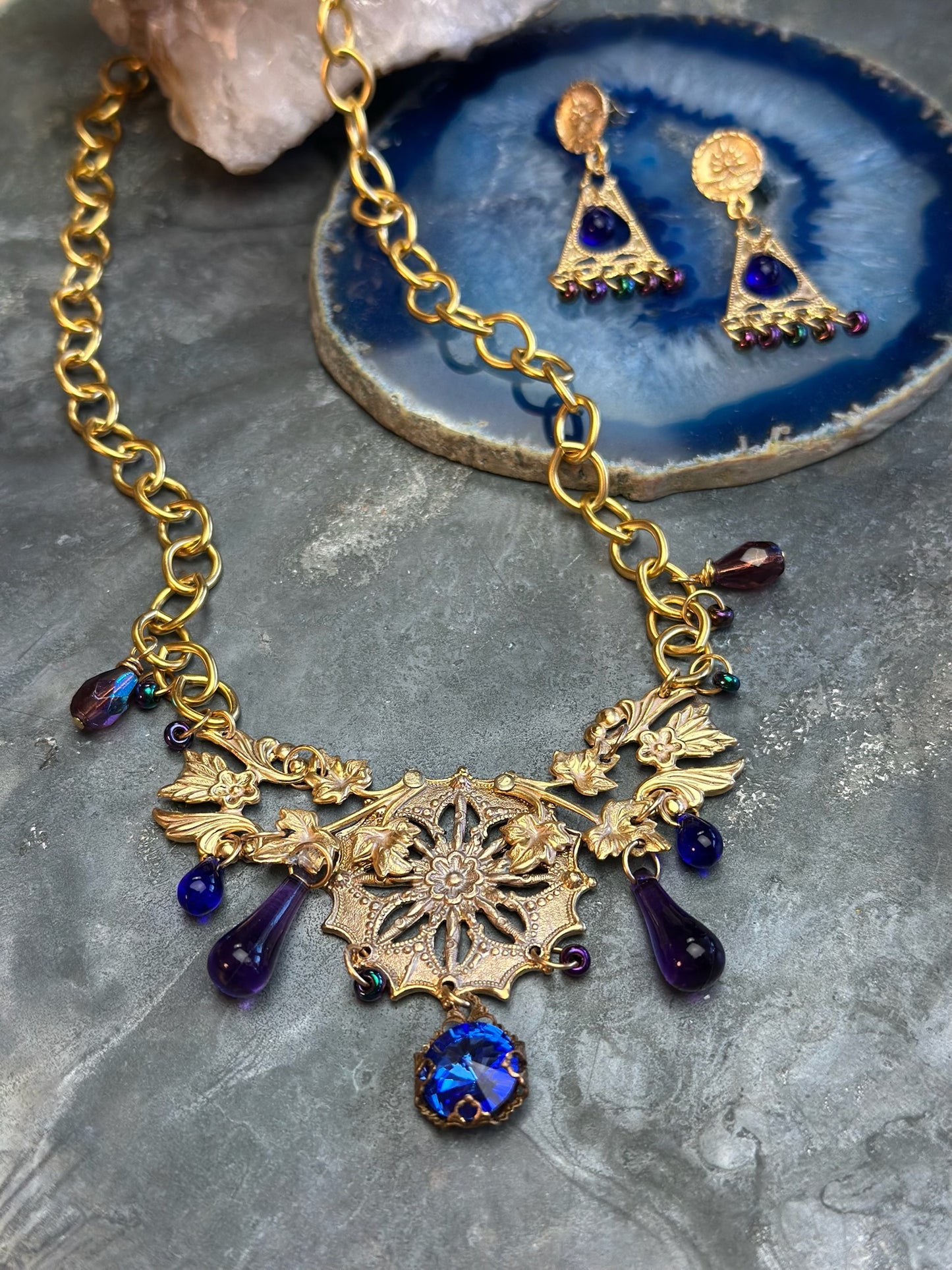 Lyra Descending Necklace Earring Kit - Vintaj Design - 1/15/25