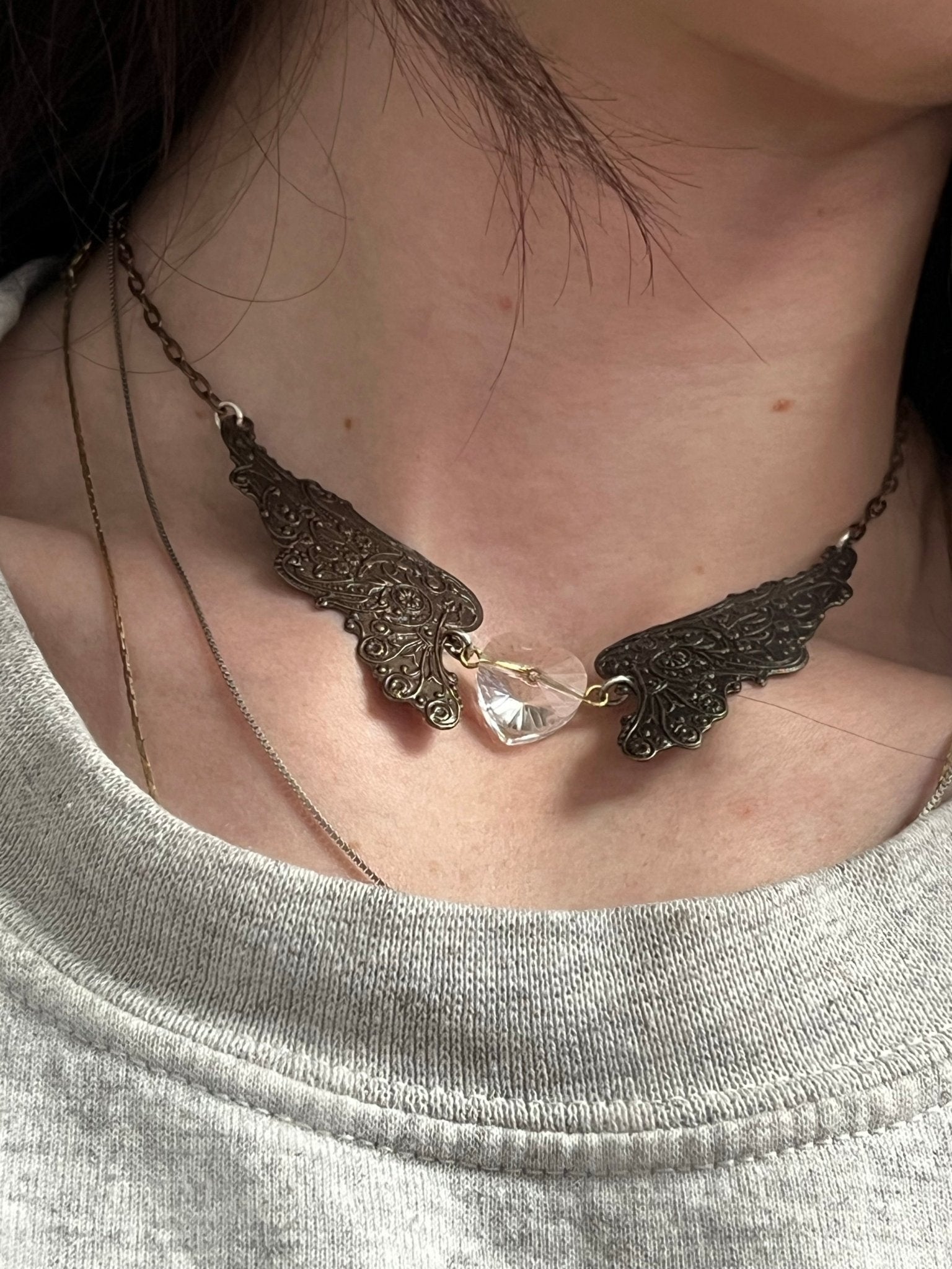 Mythical Wing L - 12pcs - WH - Vintaj Live Shop