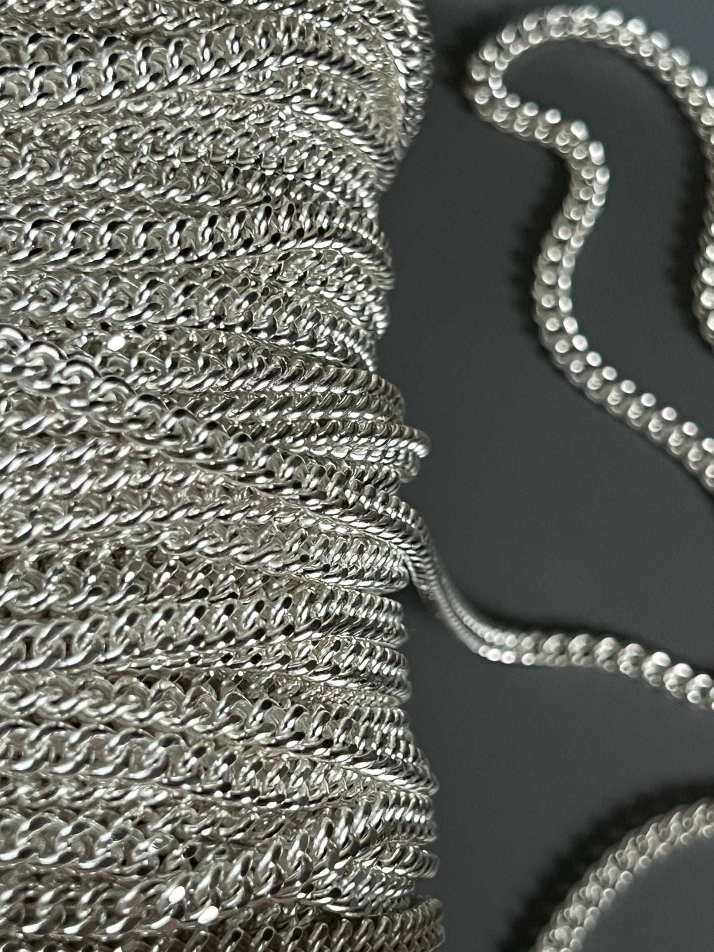 Lrg Curb Chain Spool - Sterling Silver - 25ft - WH - Vintaj Live Shop