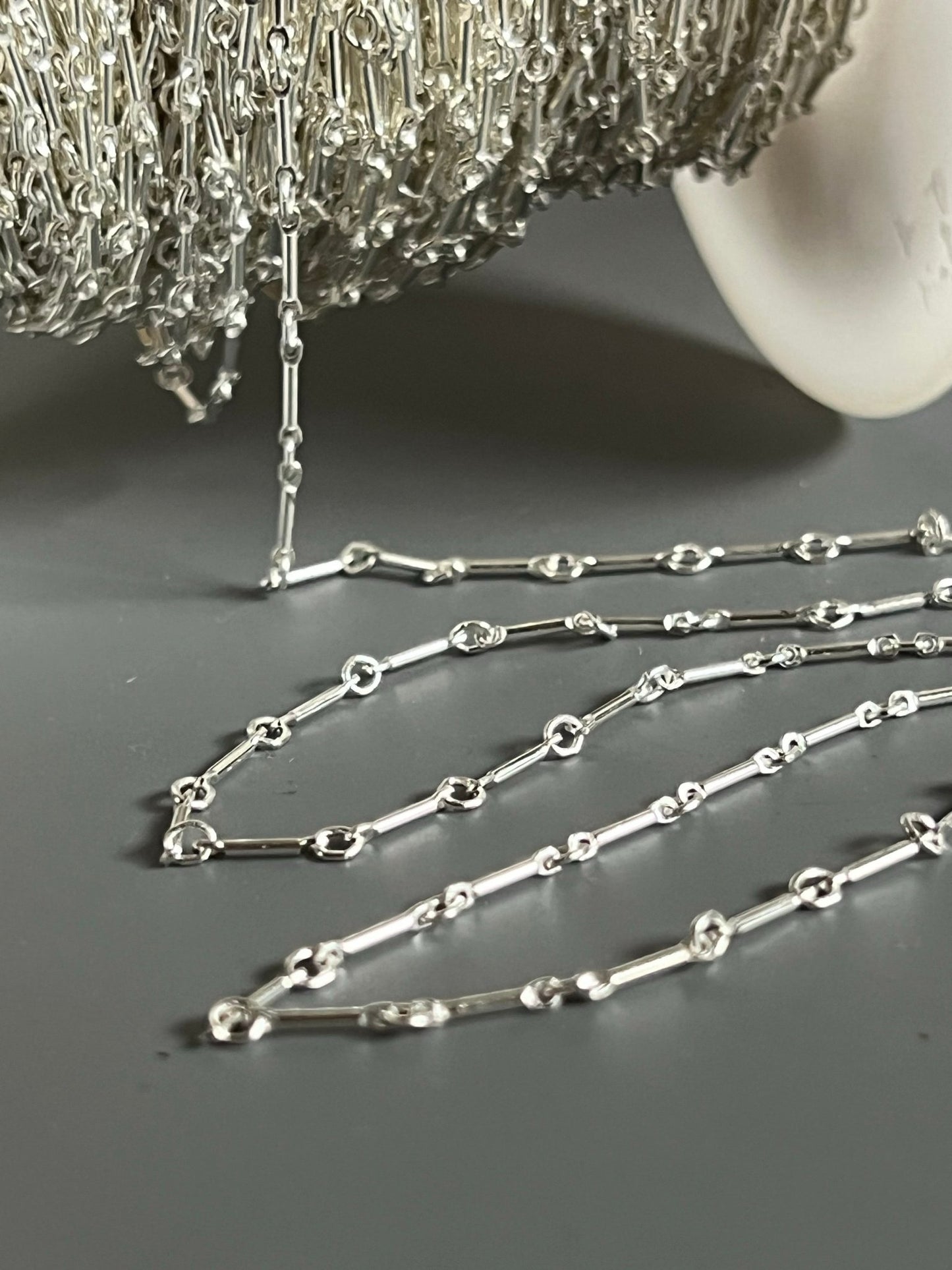 Bar Chain Spool - Sterling Silver - 25ft - WH - Vintaj Live Shop