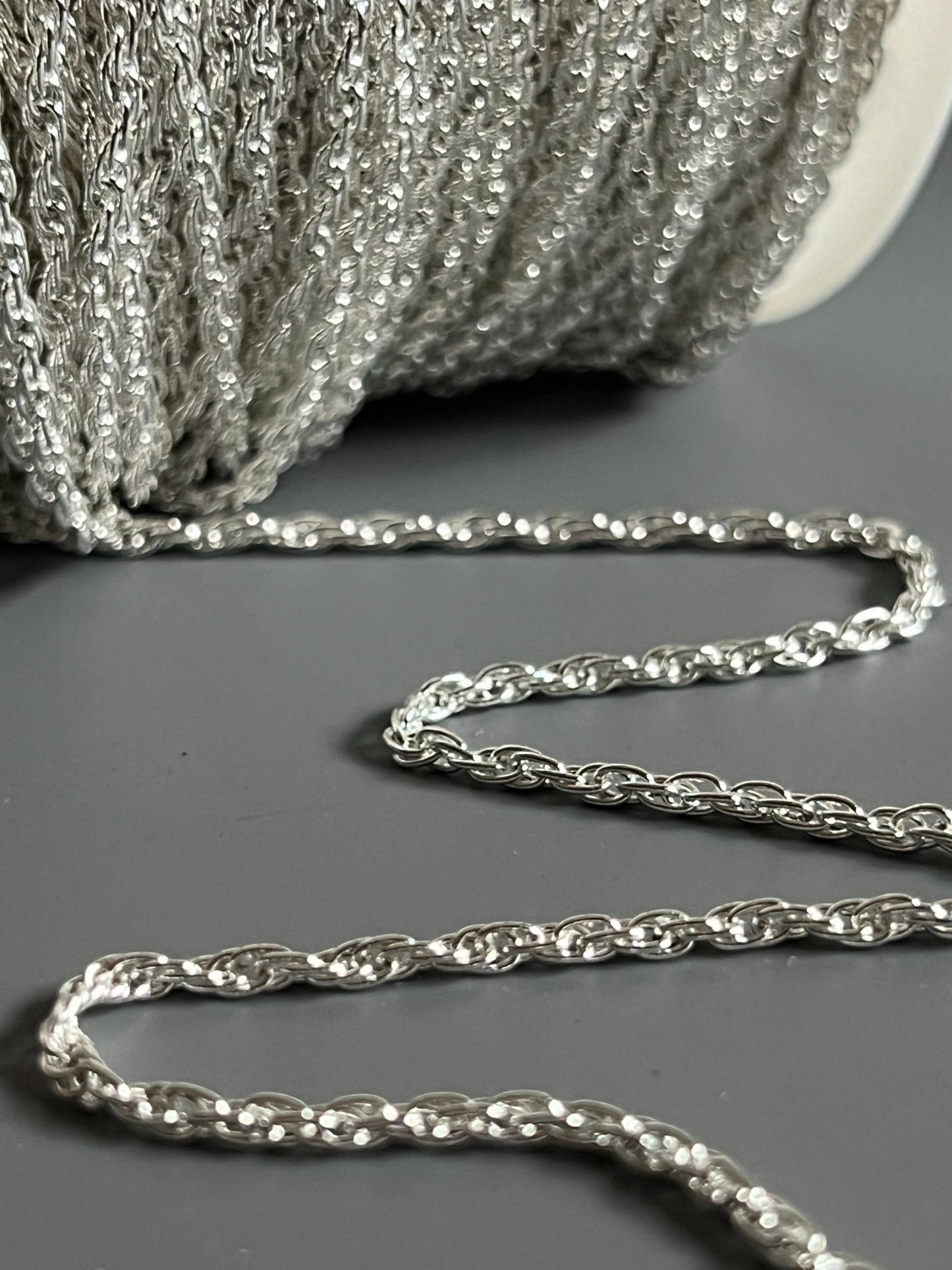 Lt Rope Chain Spool - Sterling Silver - 25ft - WH - Vintaj Live Shop