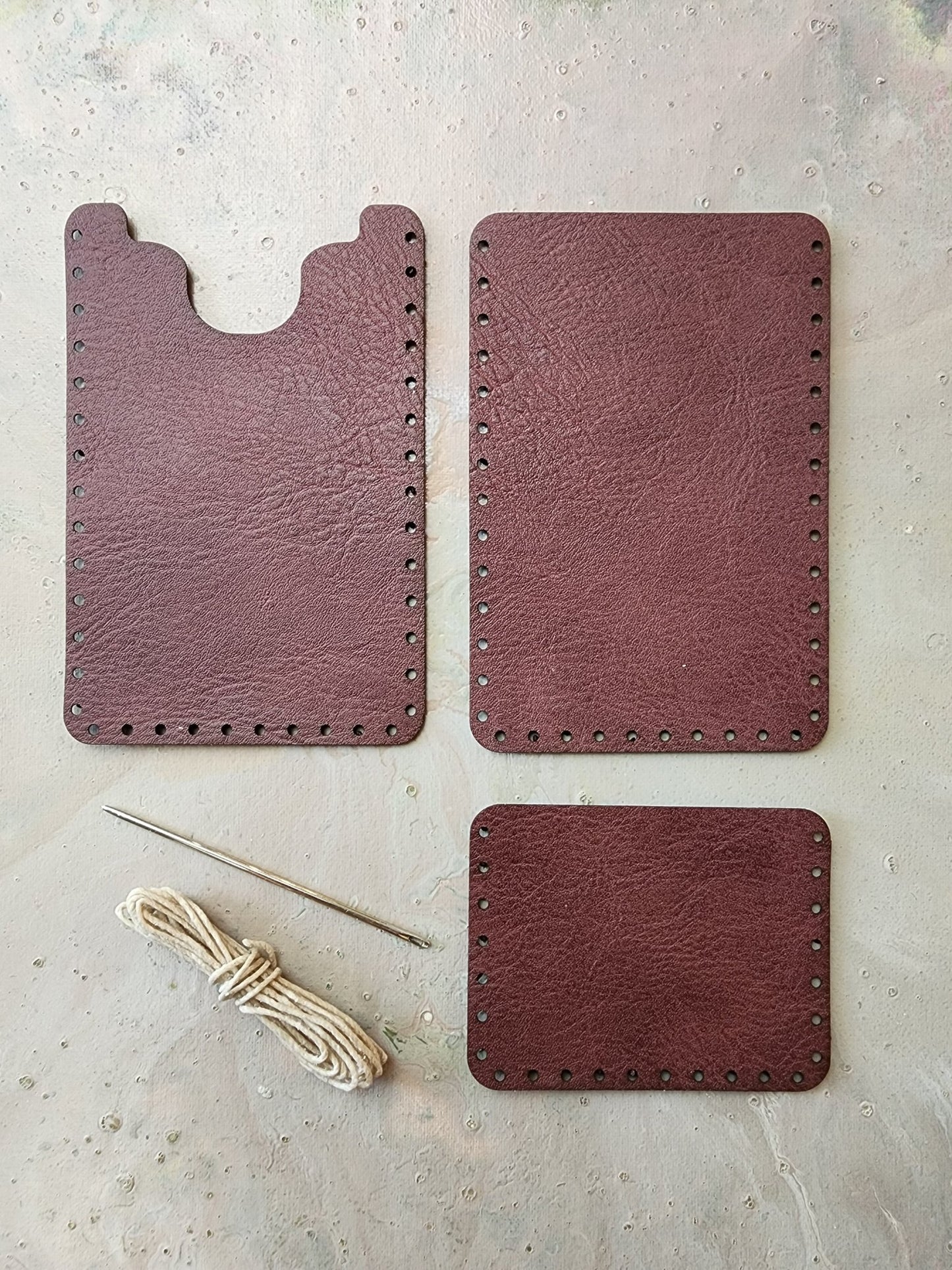 Maroon Imitation Leather Wallet Kit - Sawyer & Teya - NMST - Night Market - 7/29/24 - Vintaj Live Shop