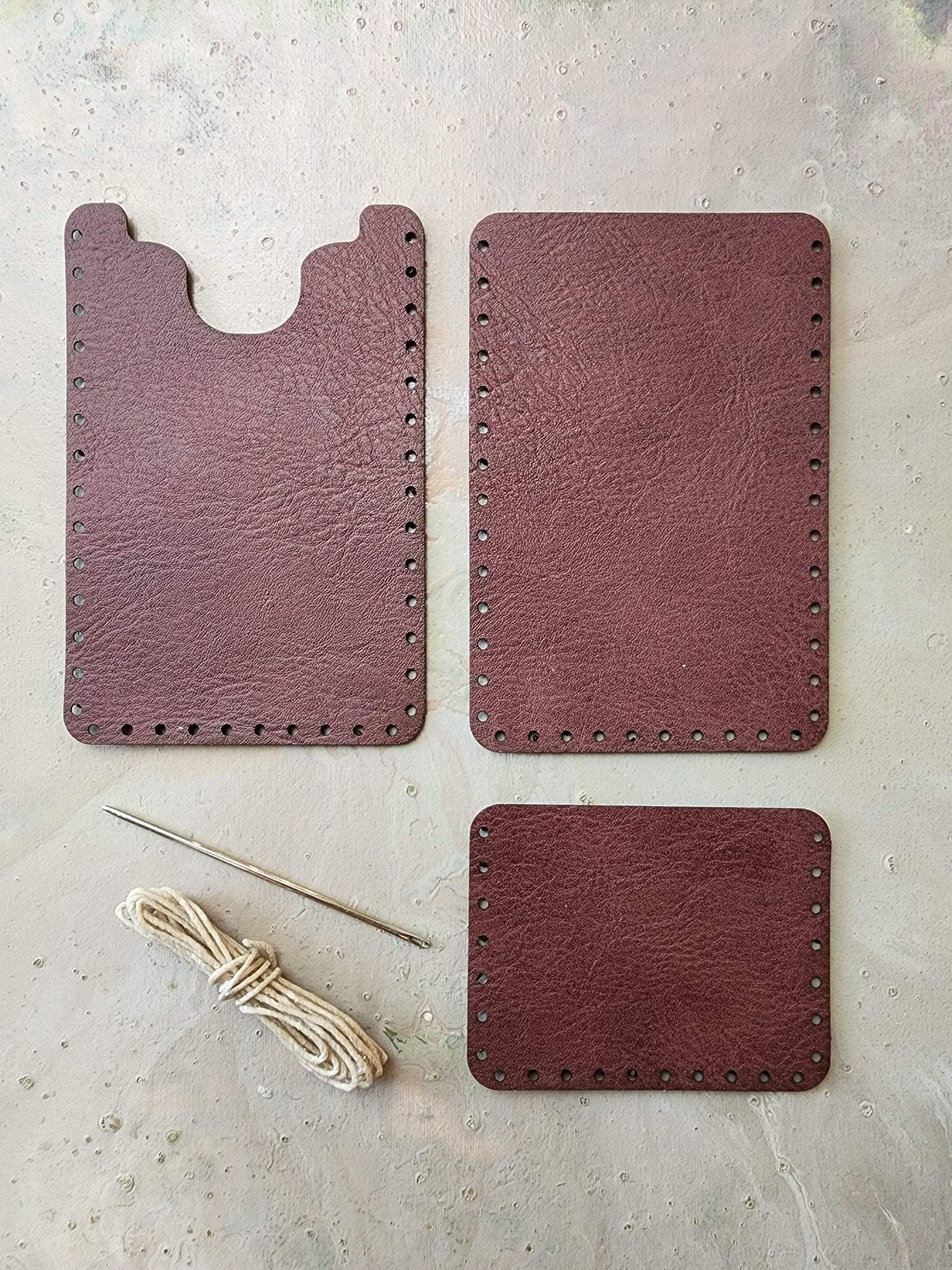 Maroon Imitation Leather Wallet Kit - Sawyer & Teya - NMST - Night Market - 7/29/24 - Vintaj Live Shop