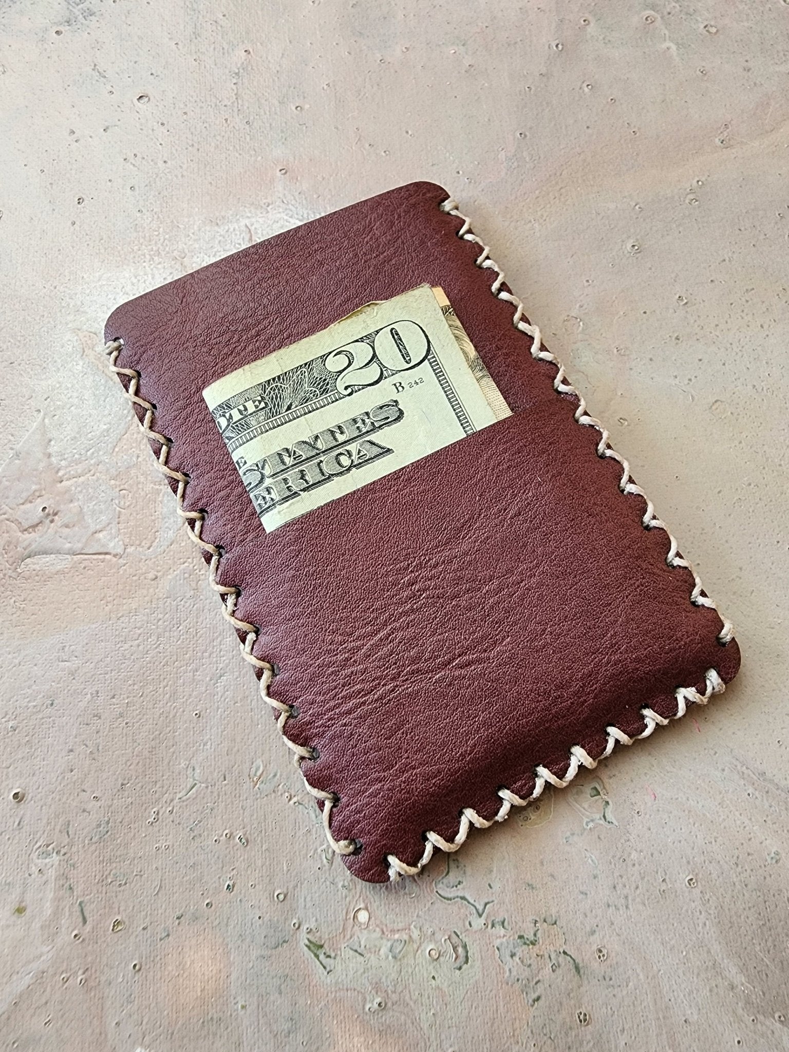 Maroon Imitation Leather Finished Wallet - Sawyer & Teya - NMST - Night Market - 7/29/24 - Vintaj Live Shop