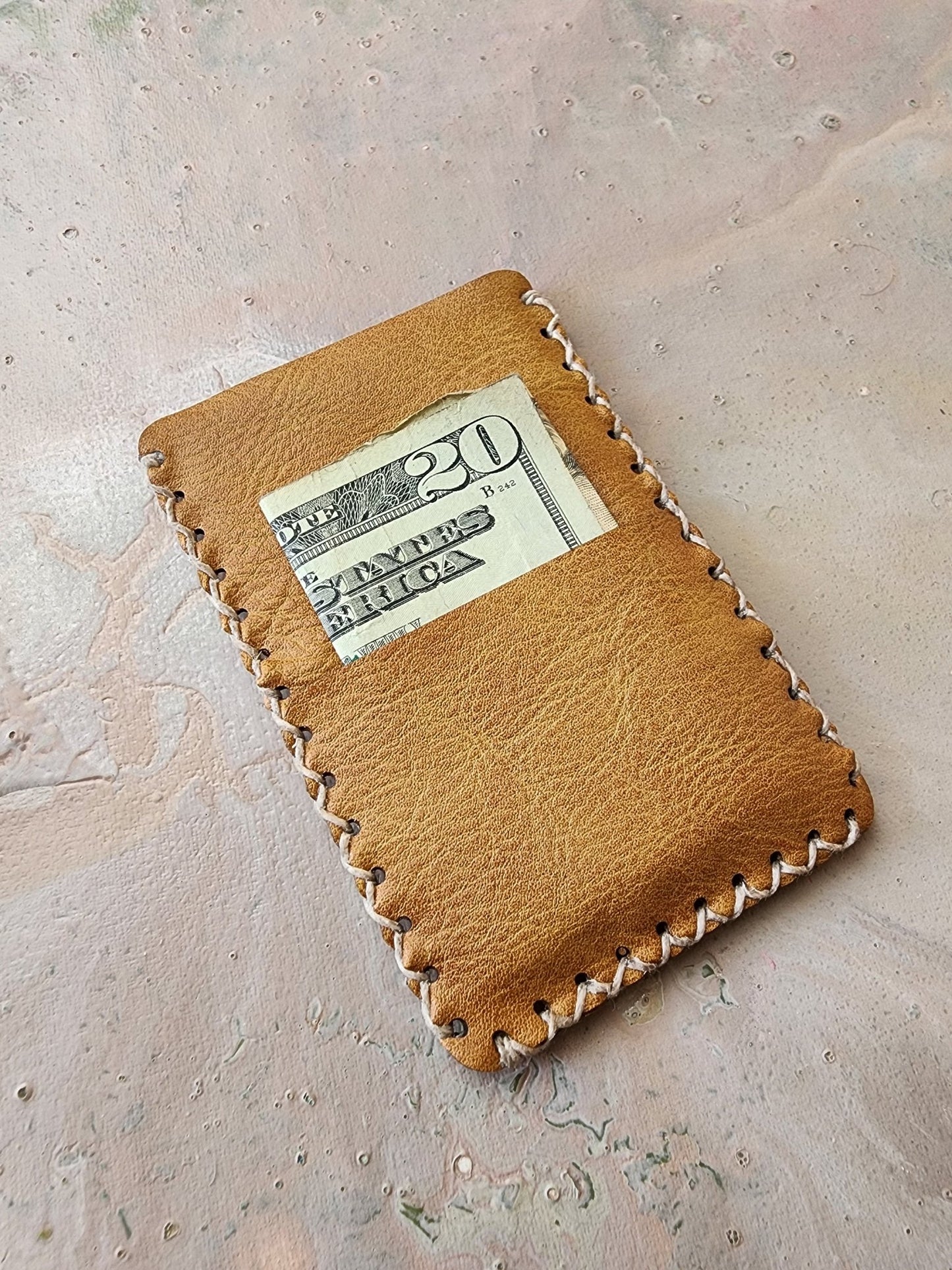 Tan Imitation Leather Finished Wallet - Sawyer & Teya - NMST - Night Market - 7/29/24 - Vintaj Live Shop