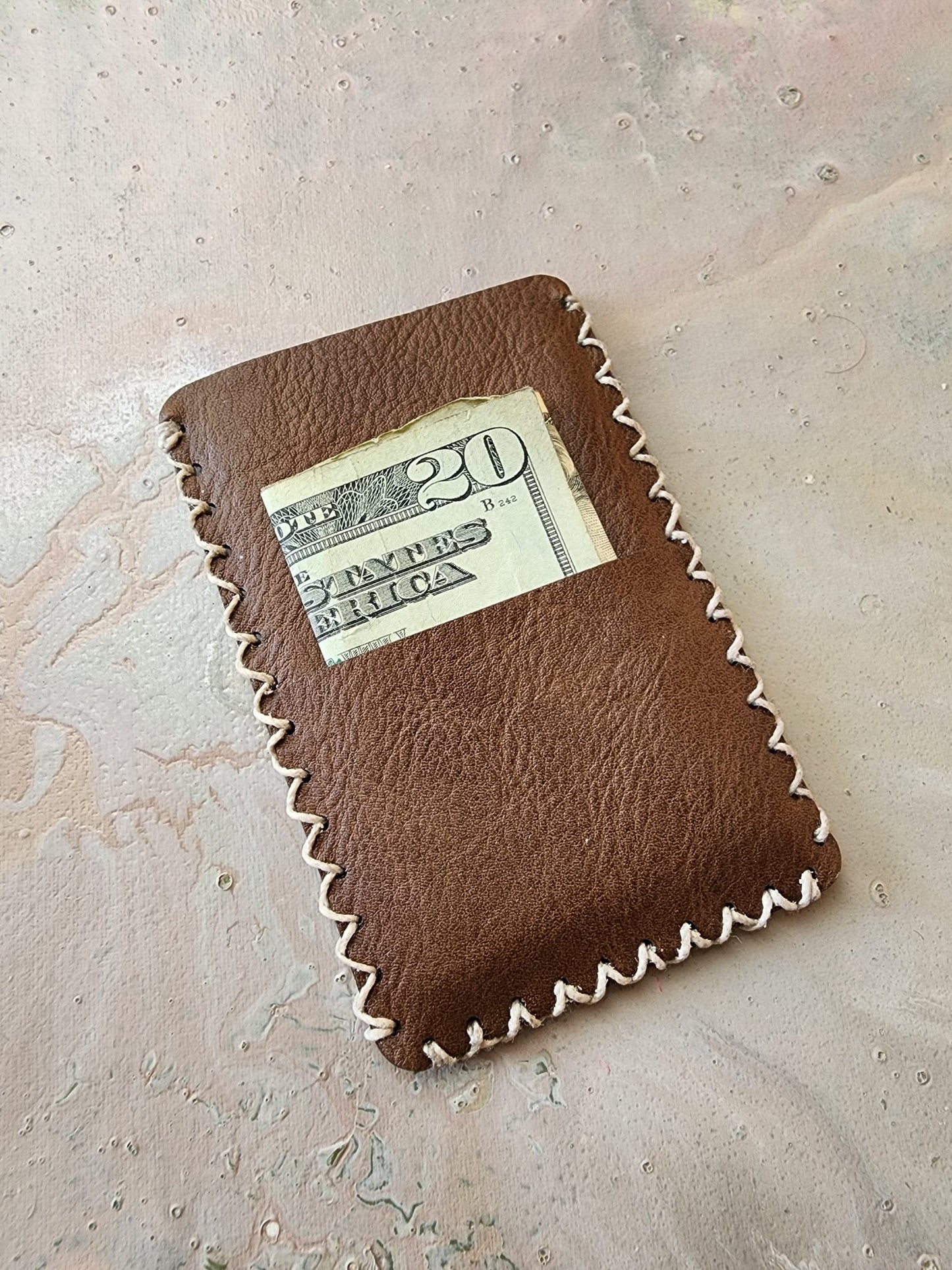 Brown Imitation Leather Finished Wallet - Sawyer & Teya - NMST - Night Market - 7/29/24 - Vintaj Live Shop