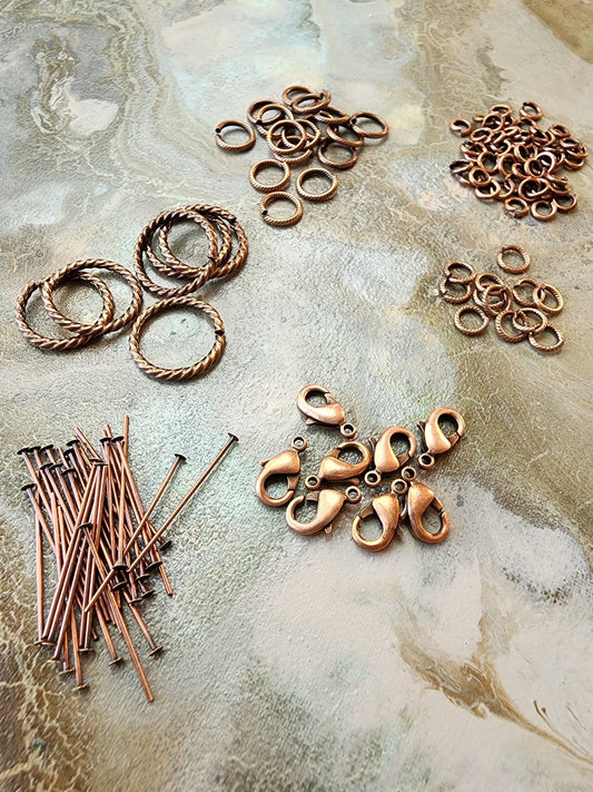 Antique Copper Findings Assortment Pack - Vintaj Design - 8/7/24 - Vintaj Live Shop