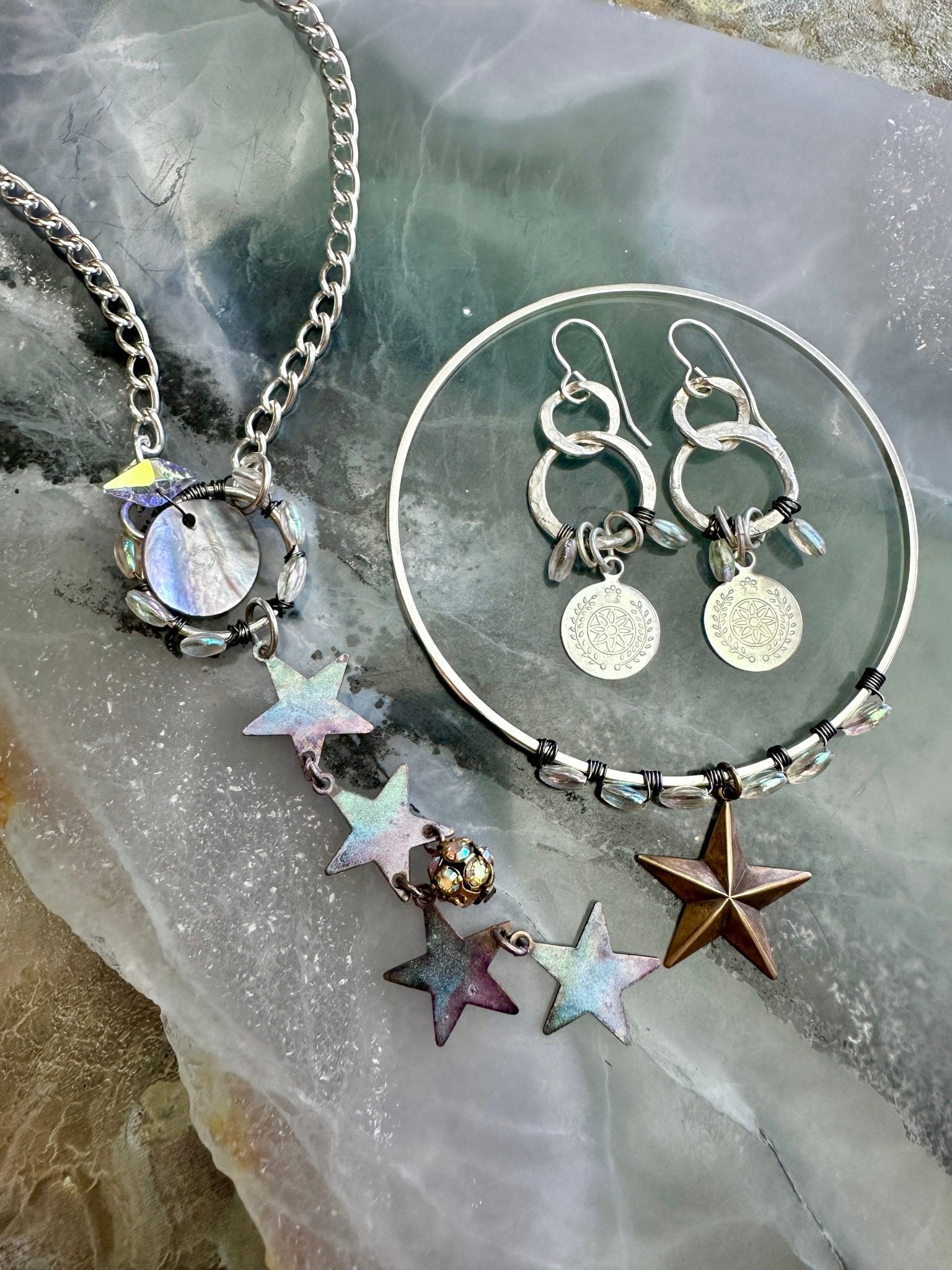 Falling Stars Necklace Bracelet Earrings Kit - Vintaj Design - 12/23/24 - Vintaj Live Shop