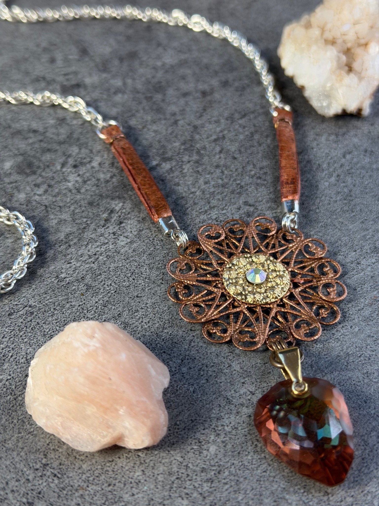 Crystal + Leather Pack - 15pcs - Vintaj Live Shop