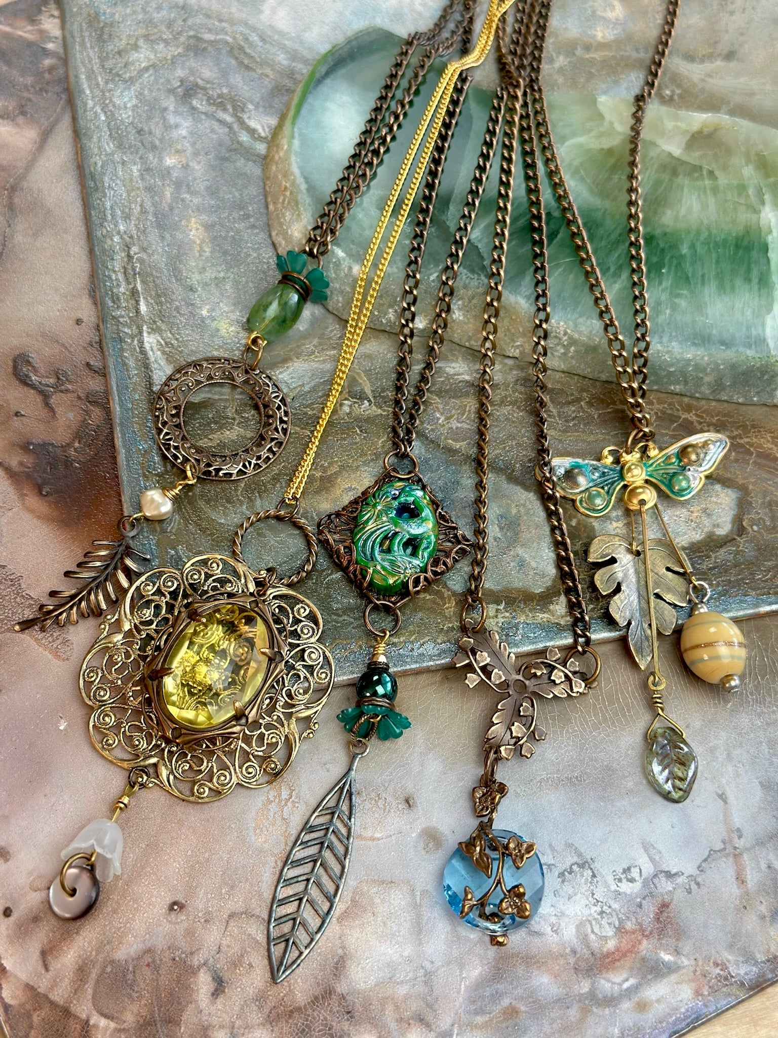 Fab 5 - White Lotus - ALL 5 Complete Necklace Kits - Vintaj Design - 4/30/2025 - Vintaj Live Shop