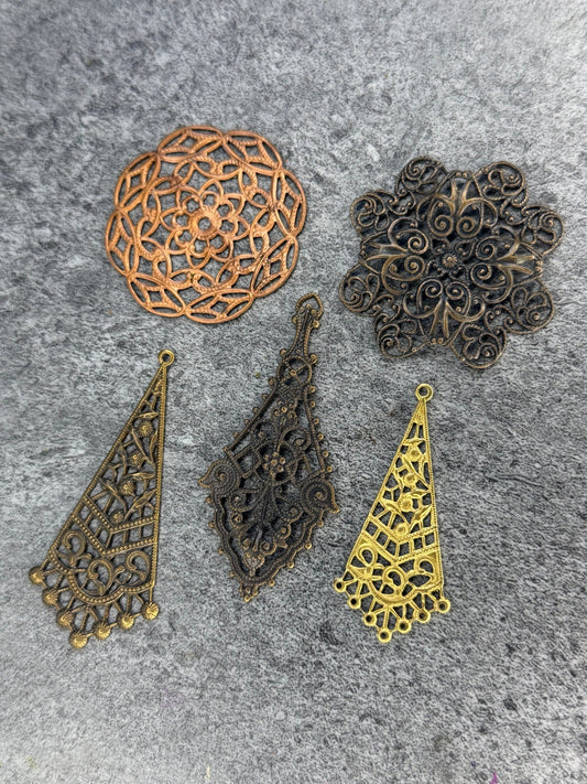 Unique Filigree Pack - 5pcs (WH SPECIAL) - Vintaj Live Shop