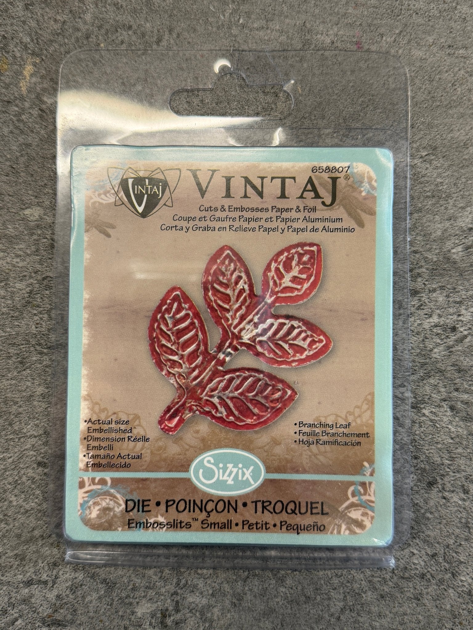 Deco Embosslits Die, Branching Leaf - 1pc - Vintaj Live Shop
