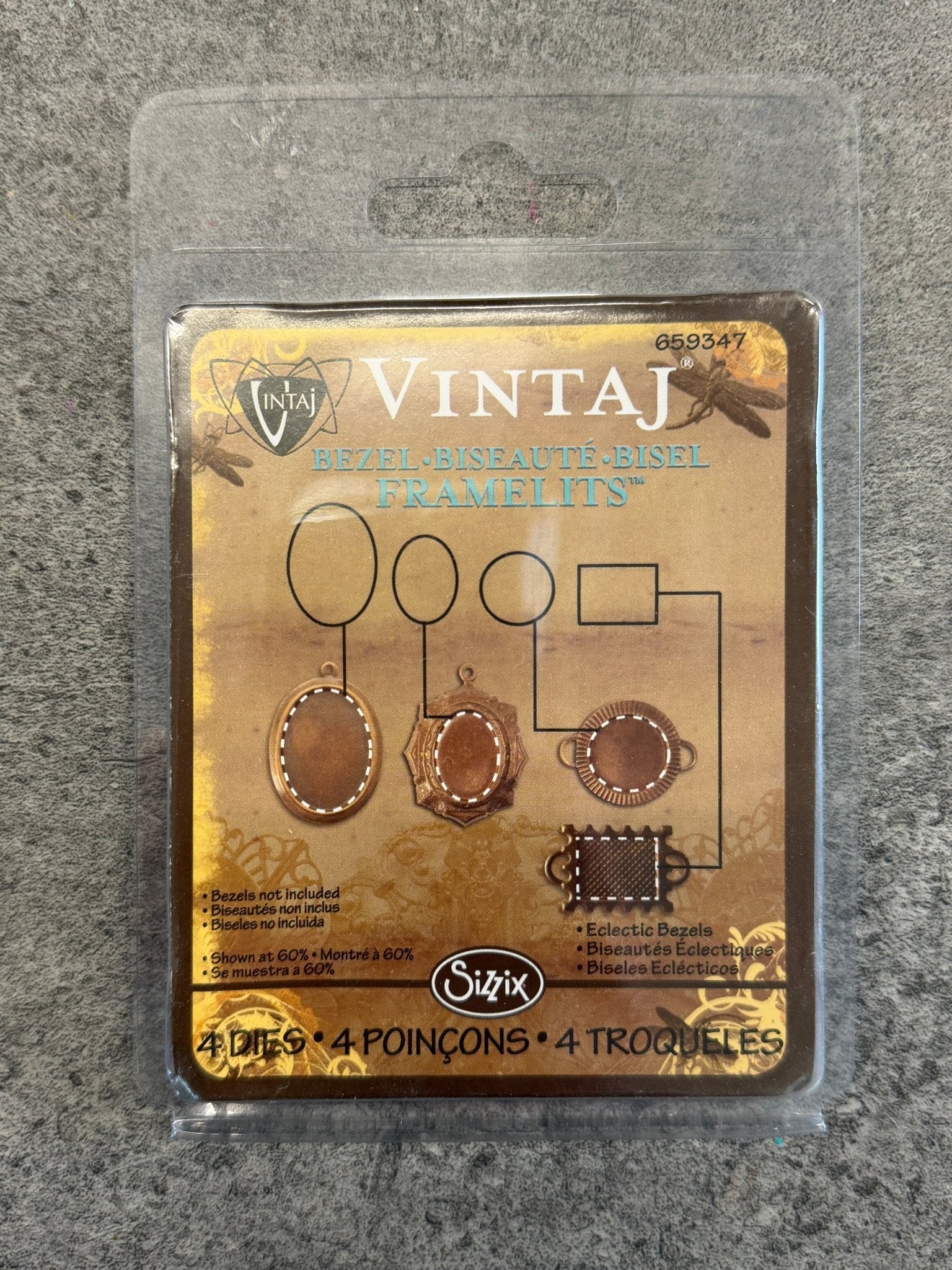 Deco Framelits Die, Eclectic Bezels - 1pc - Vintaj Live Shop