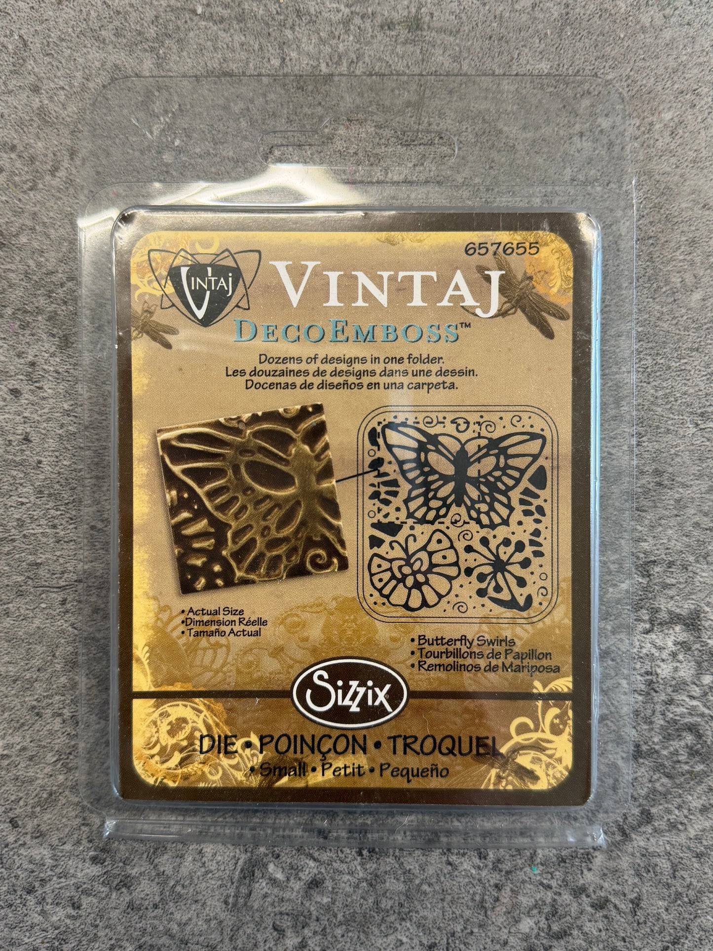 Deco Emboss, Butterfly Swirls - 1pc