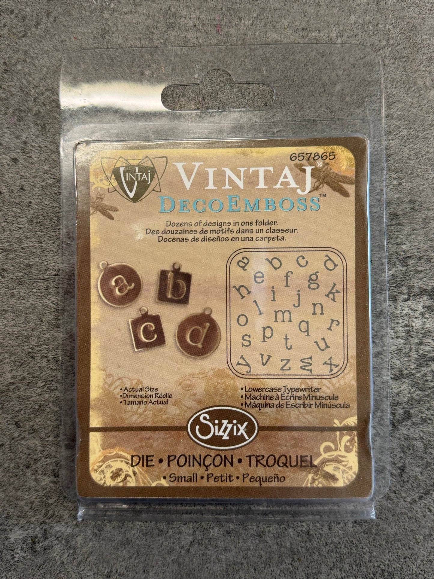 Deco Emboss, Lowercase Typewriter - 1pc - Vintaj Live Shop