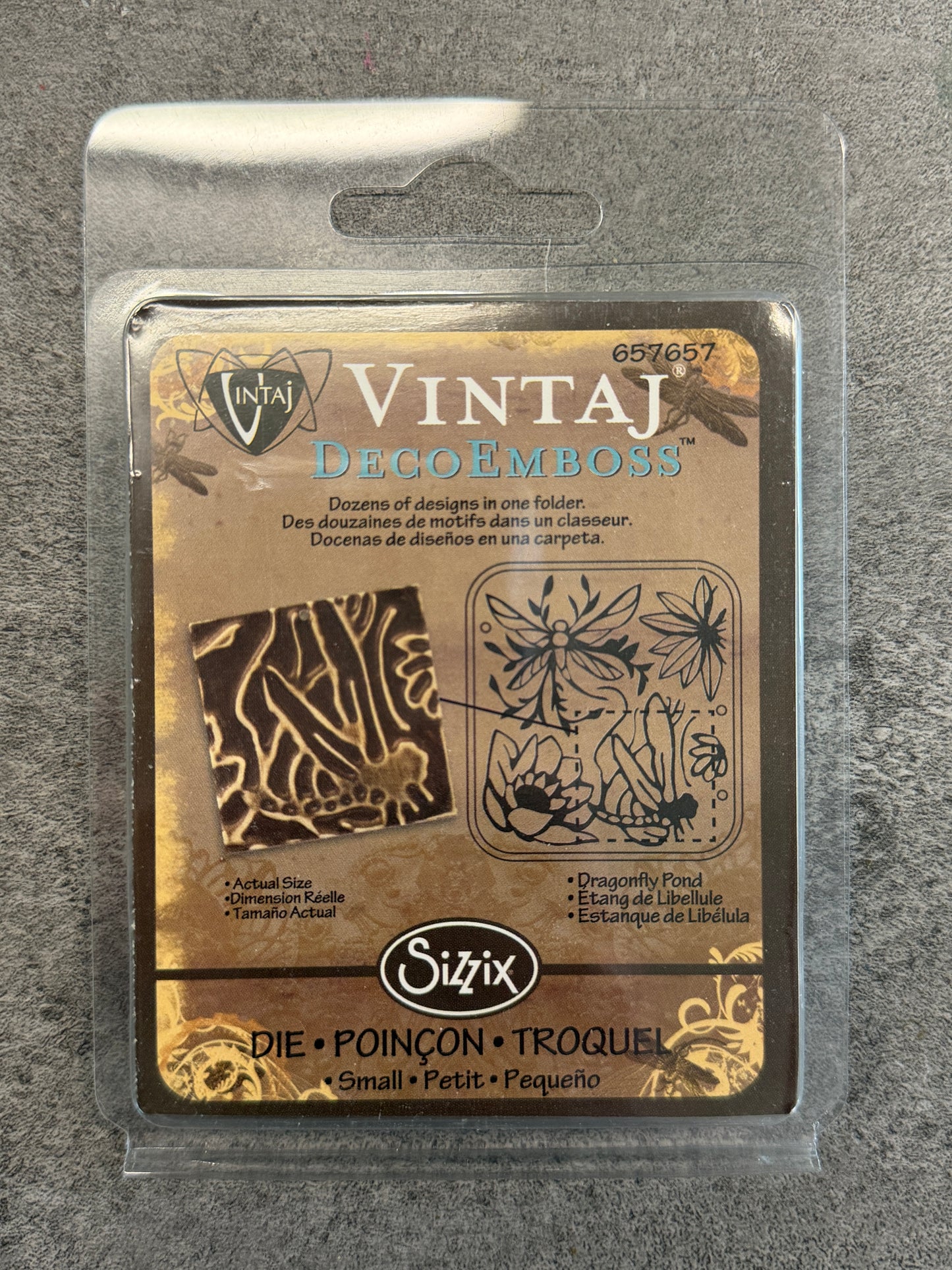 Deco Emboss, Dragonfly Pond - 1pc