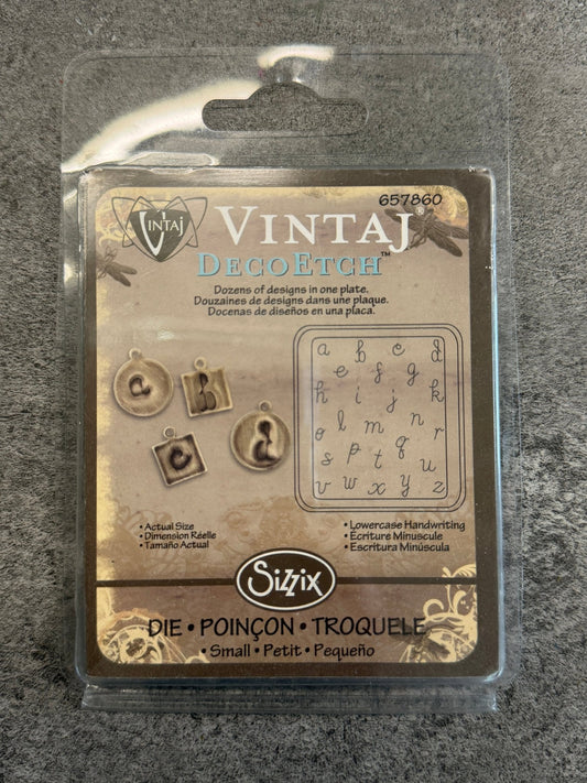 Deco Etch, Lowercase Handwriting - 1pc - Vintaj Live Shop