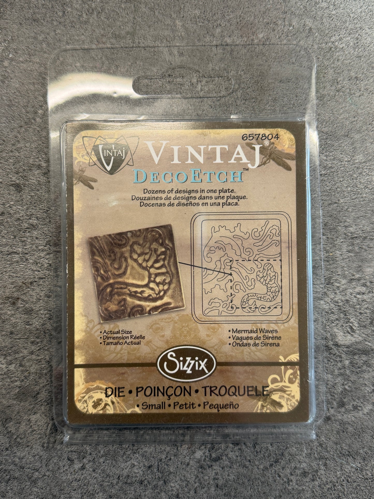 Deco Etch, Mermaid Waves - 1pc