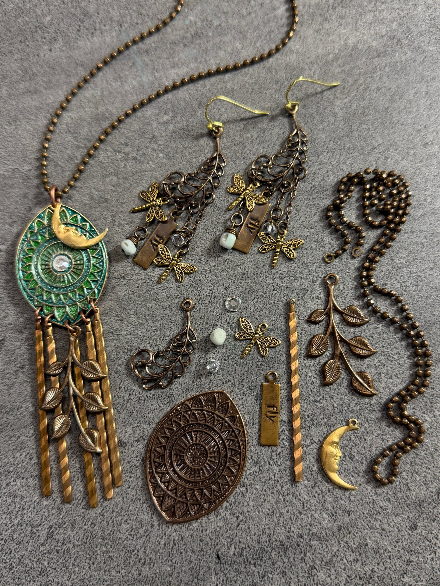 Bohemian Organic Necklace & Earring SAMPLER - 22pcs