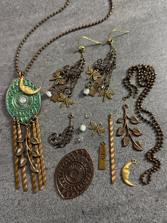 Bohemian Organic Necklace & Earring SAMPLER - 22pcs