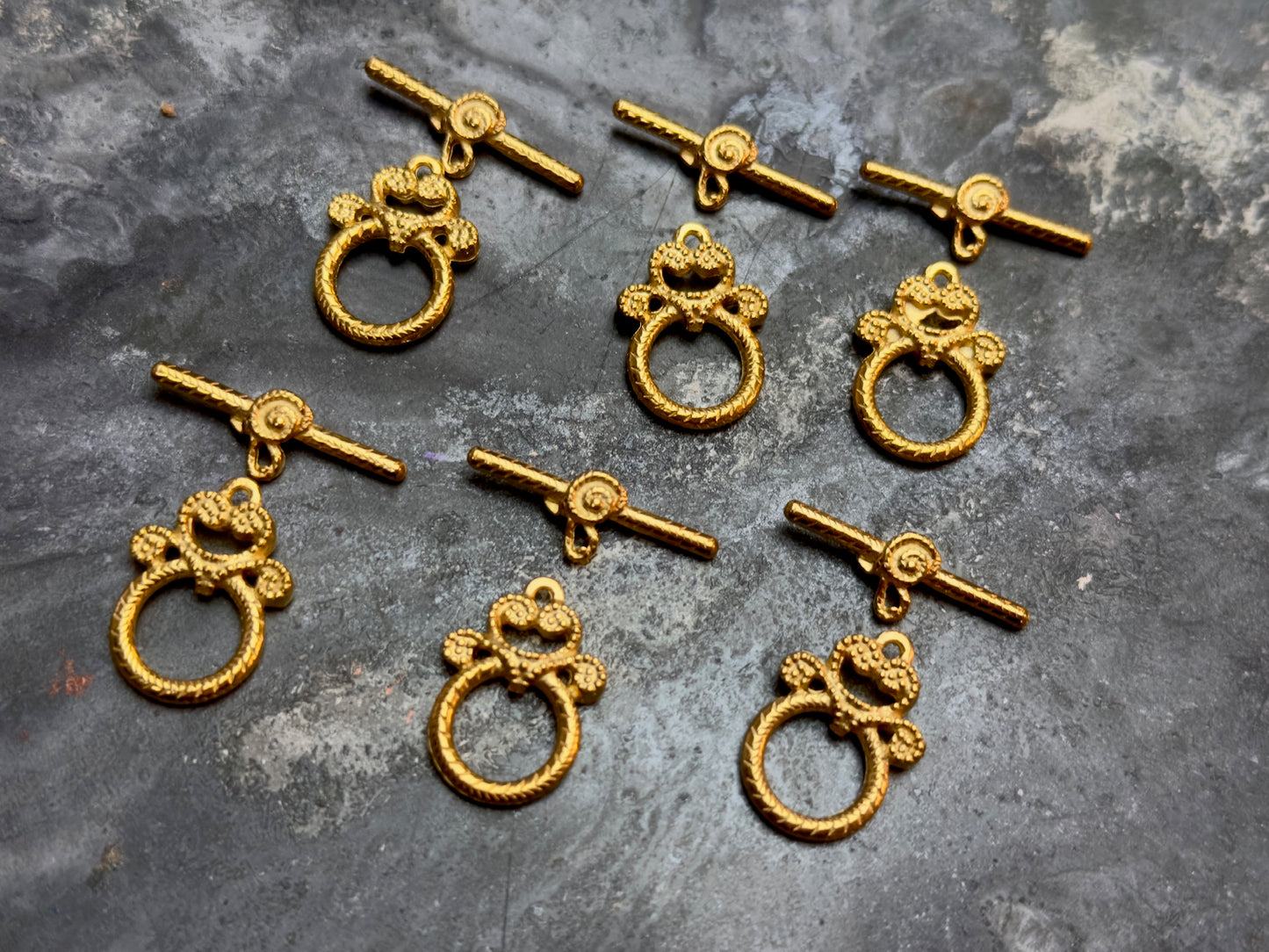 12 pcs (6 sets) Ornate Toggle Clasp - BULK UP - Vintaj Design - 12/30/24