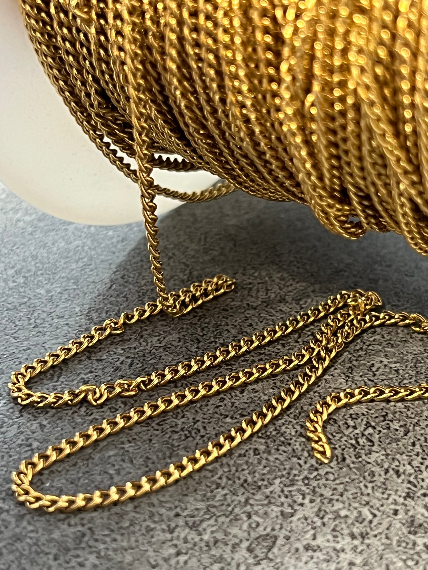 Chain Spool - 14k Gold ANTQ PLT - 35ft - WH