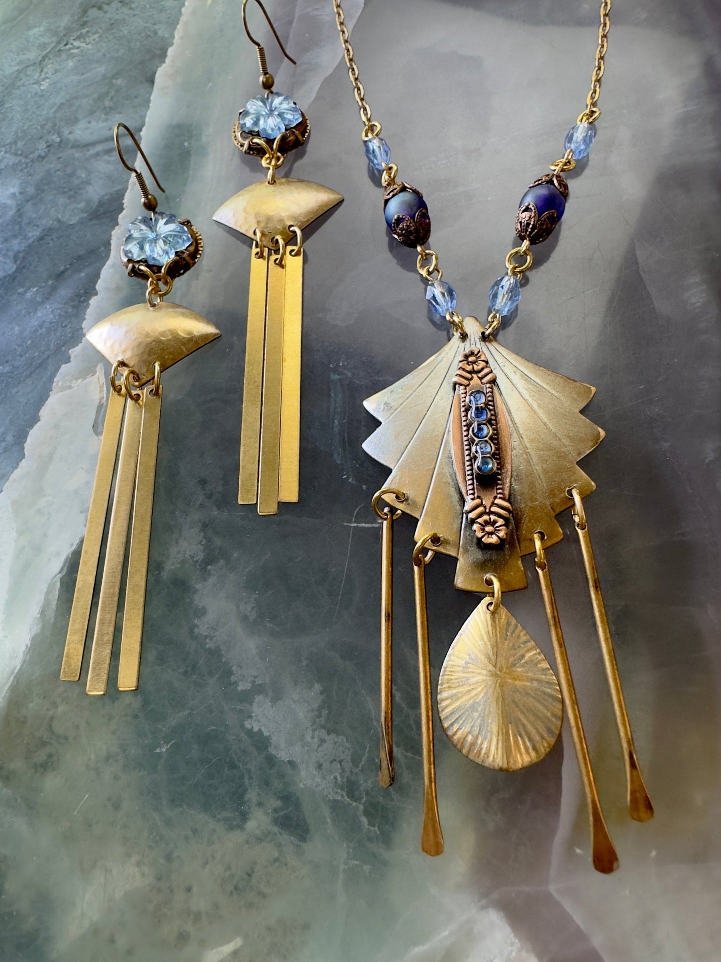 Deco Fleur Necklace Earrings Kit - Vintaj Design - 5/22/24 - Vintaj Live Shop