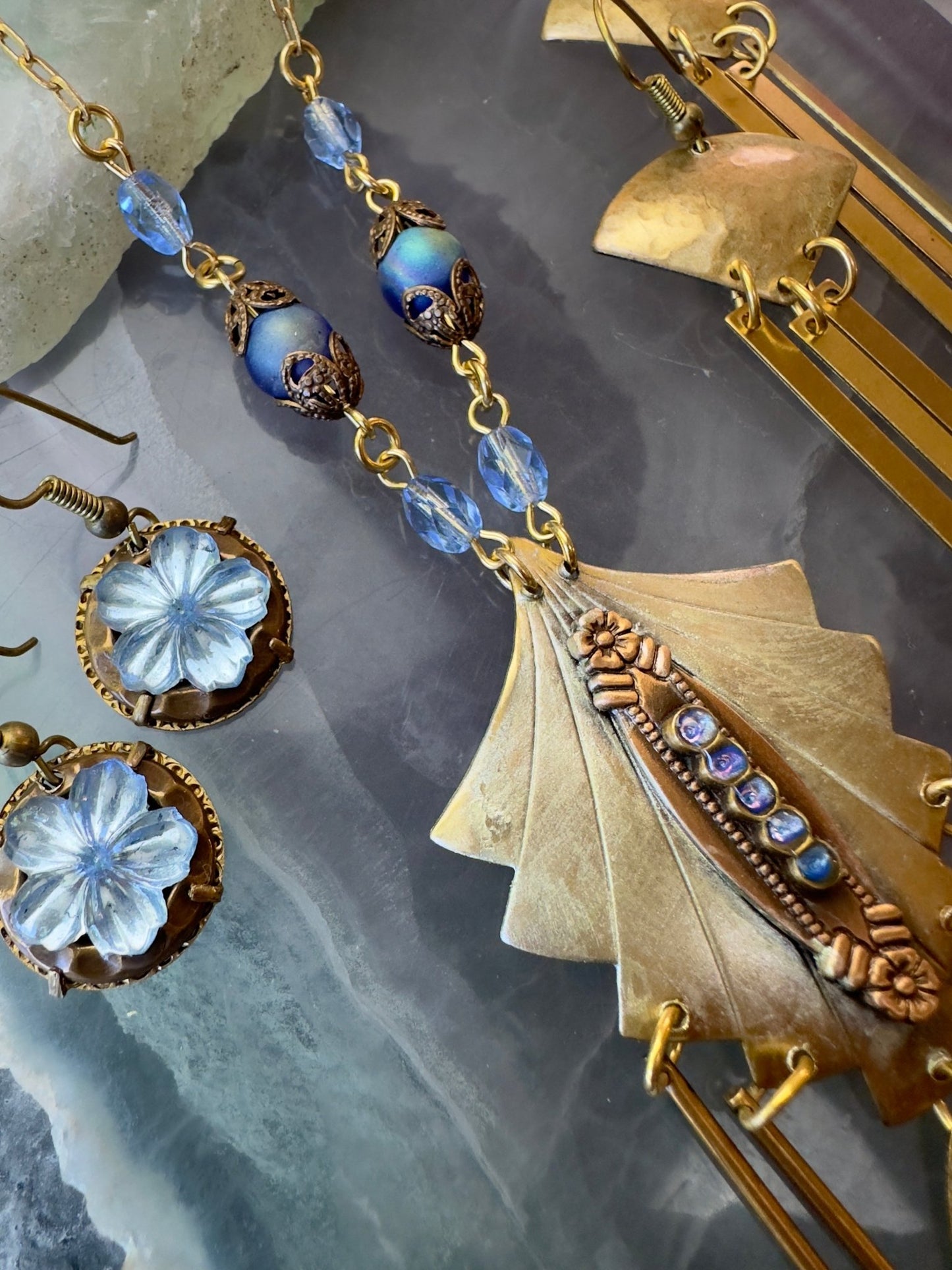 Deco Fleur Necklace Earrings Kit - Vintaj Design - 5/22/24 - Vintaj Live Shop