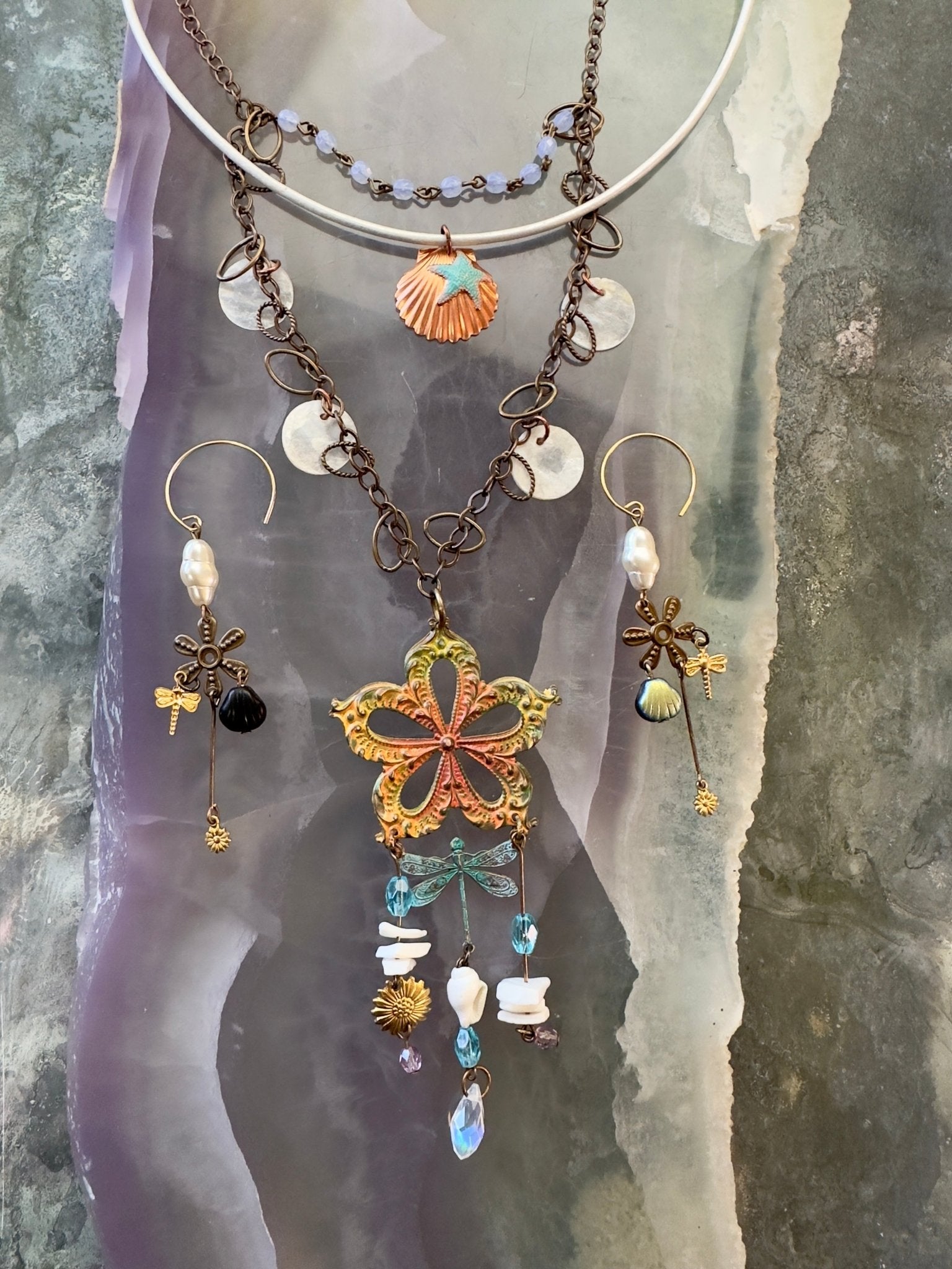 South Pacific Double Necklace Earrings Complete Kit - Vintaj Design - 6/5/24 - Vintaj Live Shop