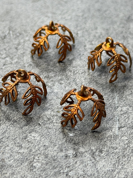 Foliage Bead Cap Pack - 10pcs - Vintaj Live Shop