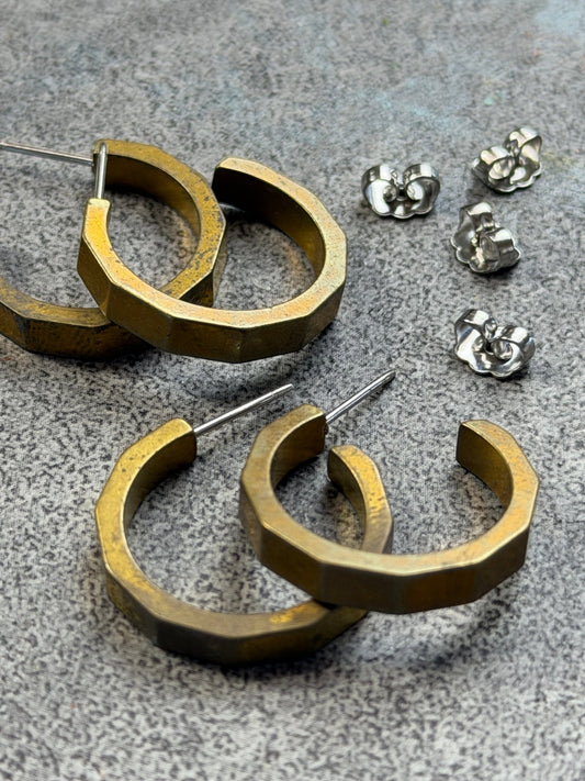 Faceted Hoop Earring Pack - 10pcs - Vintaj Live Shop