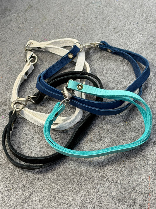 Leather 7.5" Bracelet - 4pcs