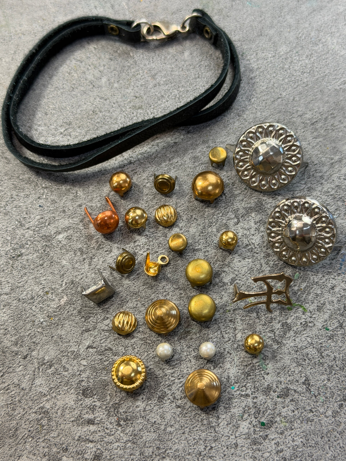 Studded Leather Bracelet SAMPLER - 25pcs