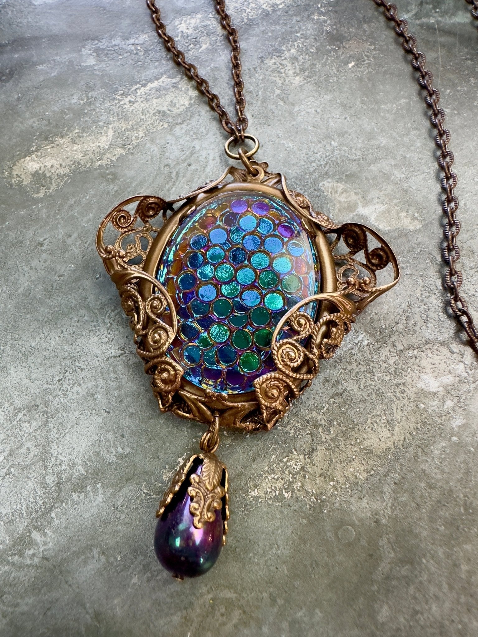 Mermaid Tale Necklace - Vintaj Vault - Finished Jewelry - Vintaj Design - 6/26/24 - Vintaj Live Shop